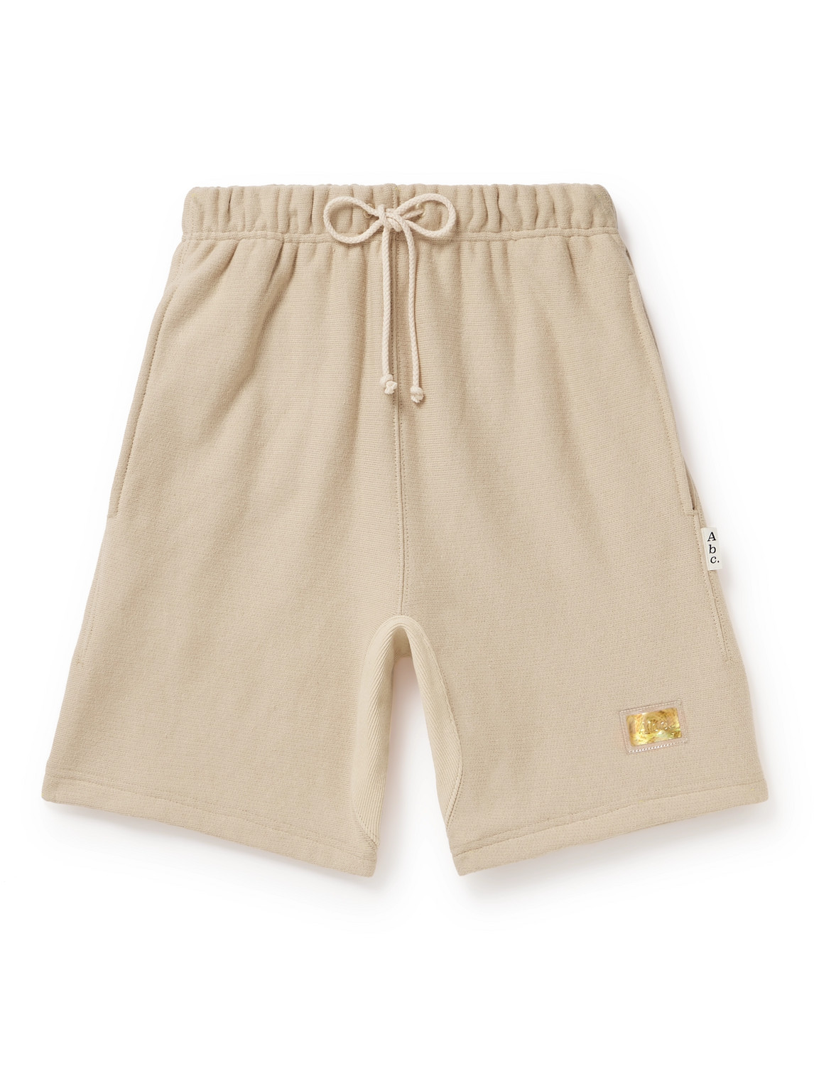 Abc. 123. Straight-leg Logo-appliquéd Cotton-jersey Drawstring Shorts In Neutrals