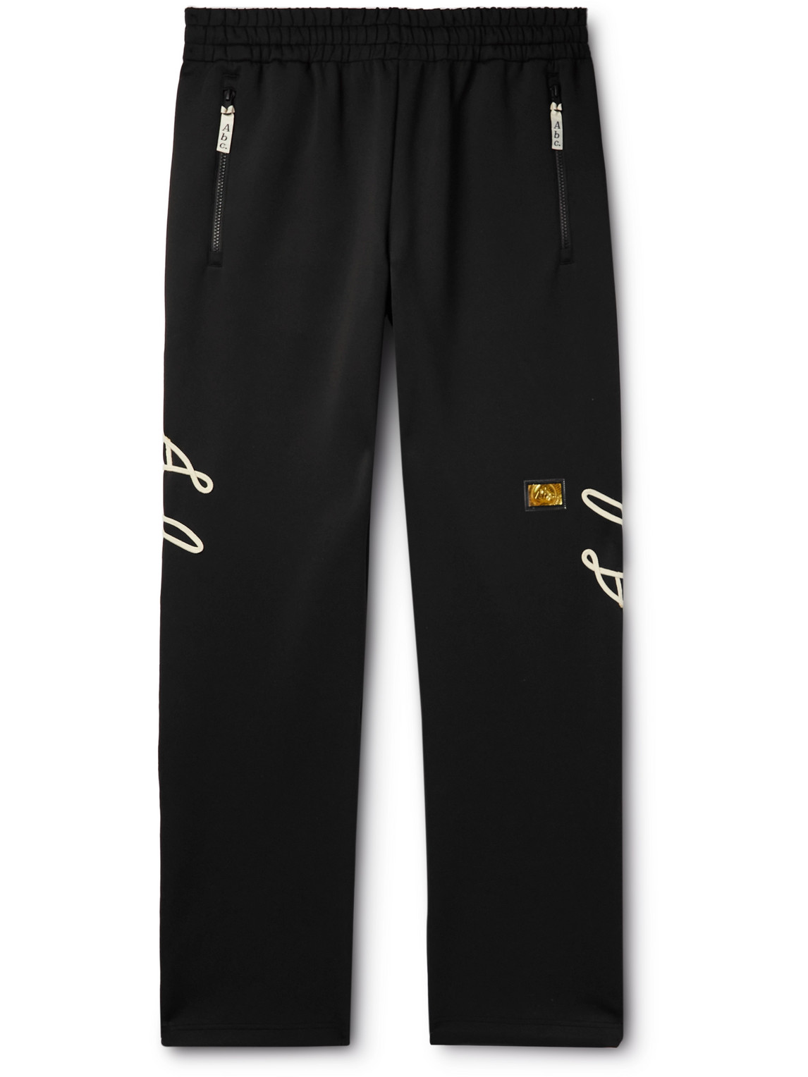 Abc. 123. Straight-leg Jersey Track Pants In Black