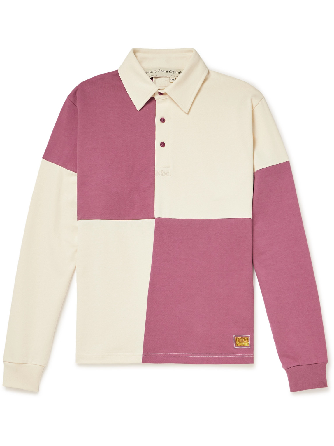 Abc. 123. Colour-block Cotton-jersey Polo Shirt In Pink