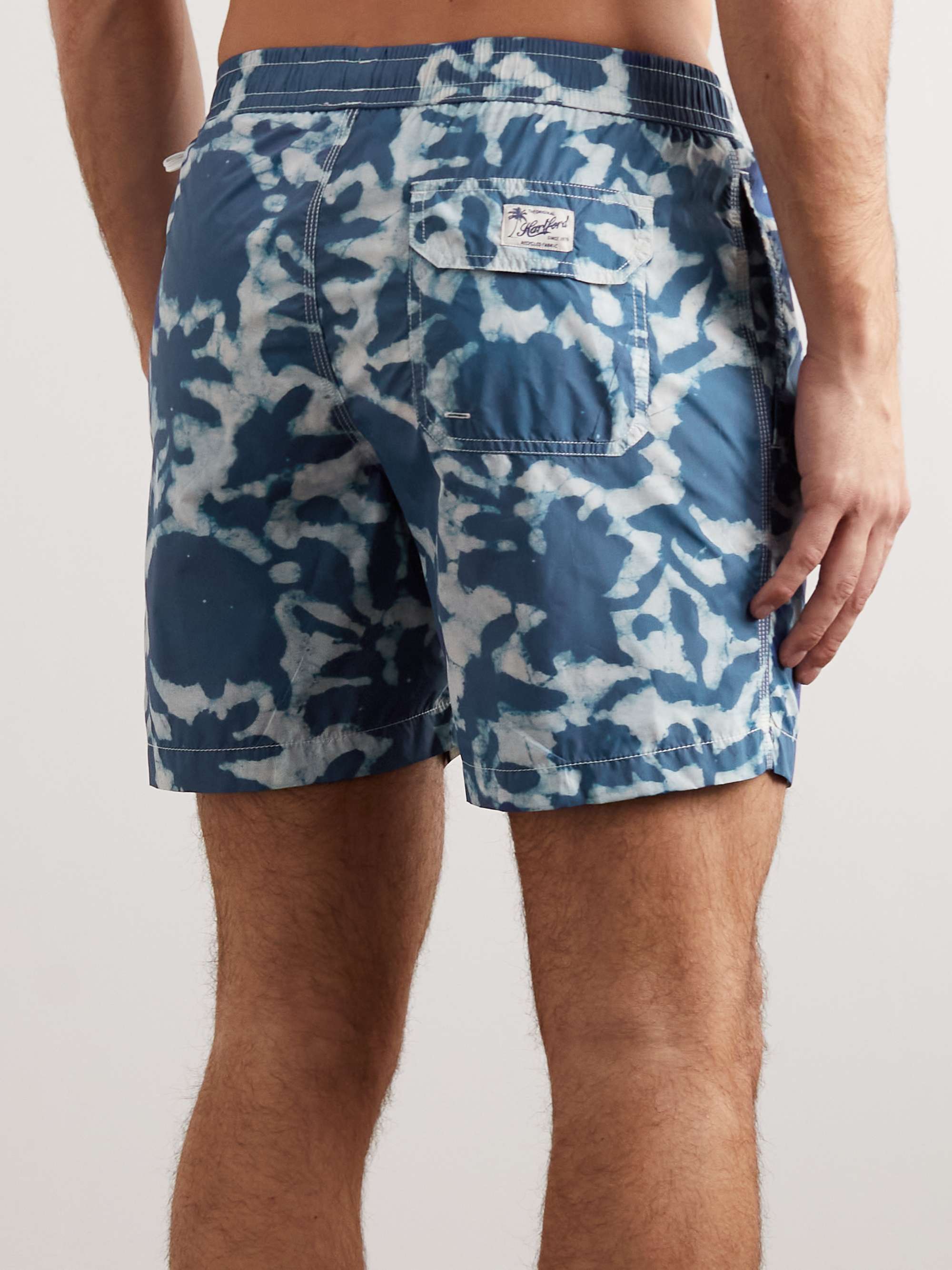 HARTFORD Slim-Fit Mid-Length Printed Swim Shorts