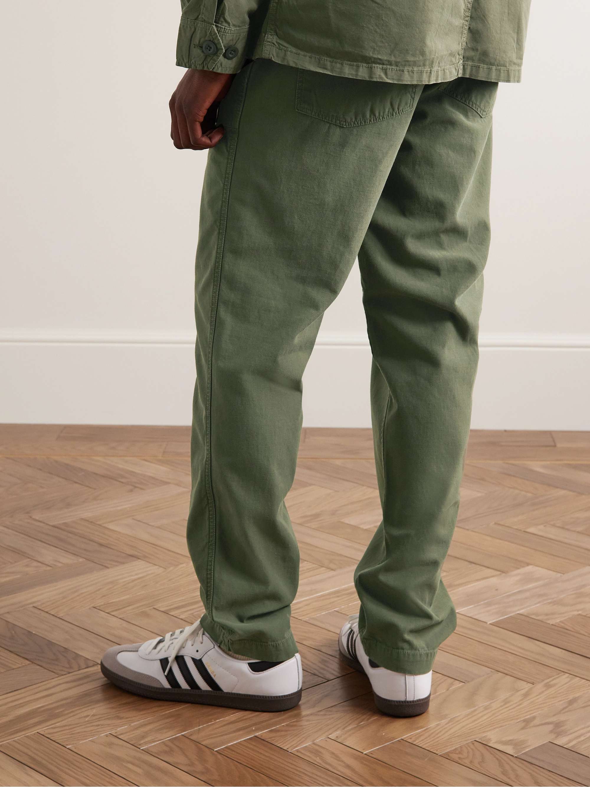 HARTFORD Fatigue Straight-Leg Cotton Drawstring Trousers