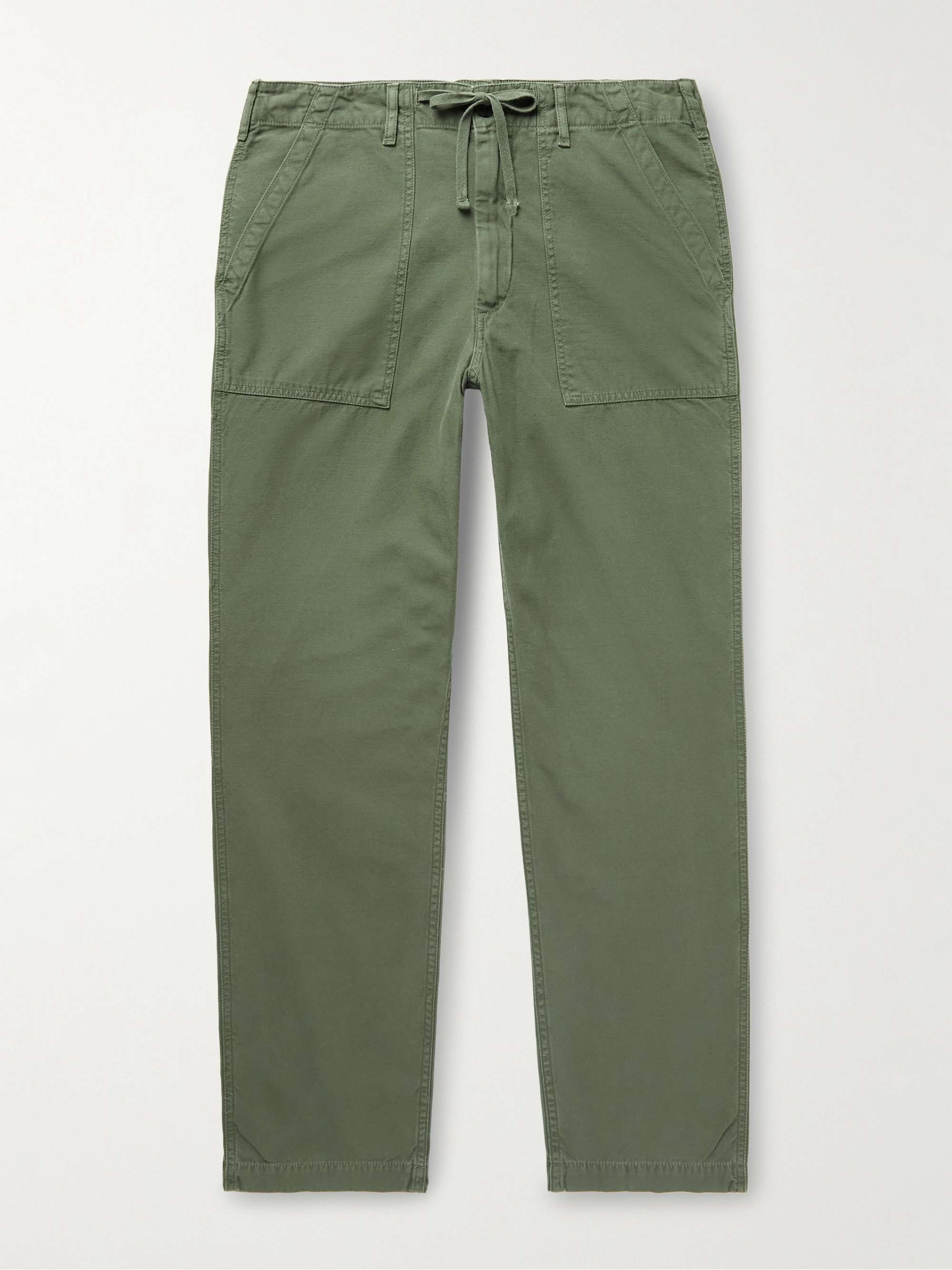 HARTFORD Fatigue Straight-Leg Cotton Drawstring Trousers for Men | MR ...