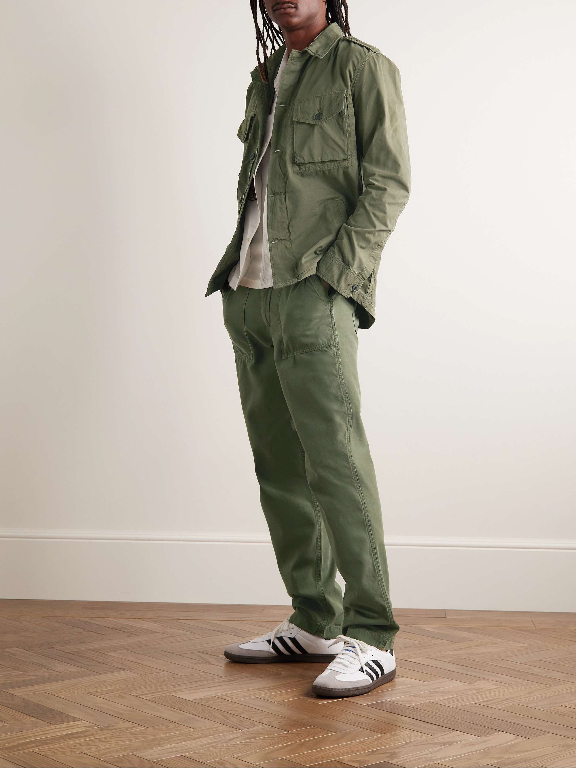 HARTFORD Fatigue Straight-Leg Cotton Drawstring Trousers