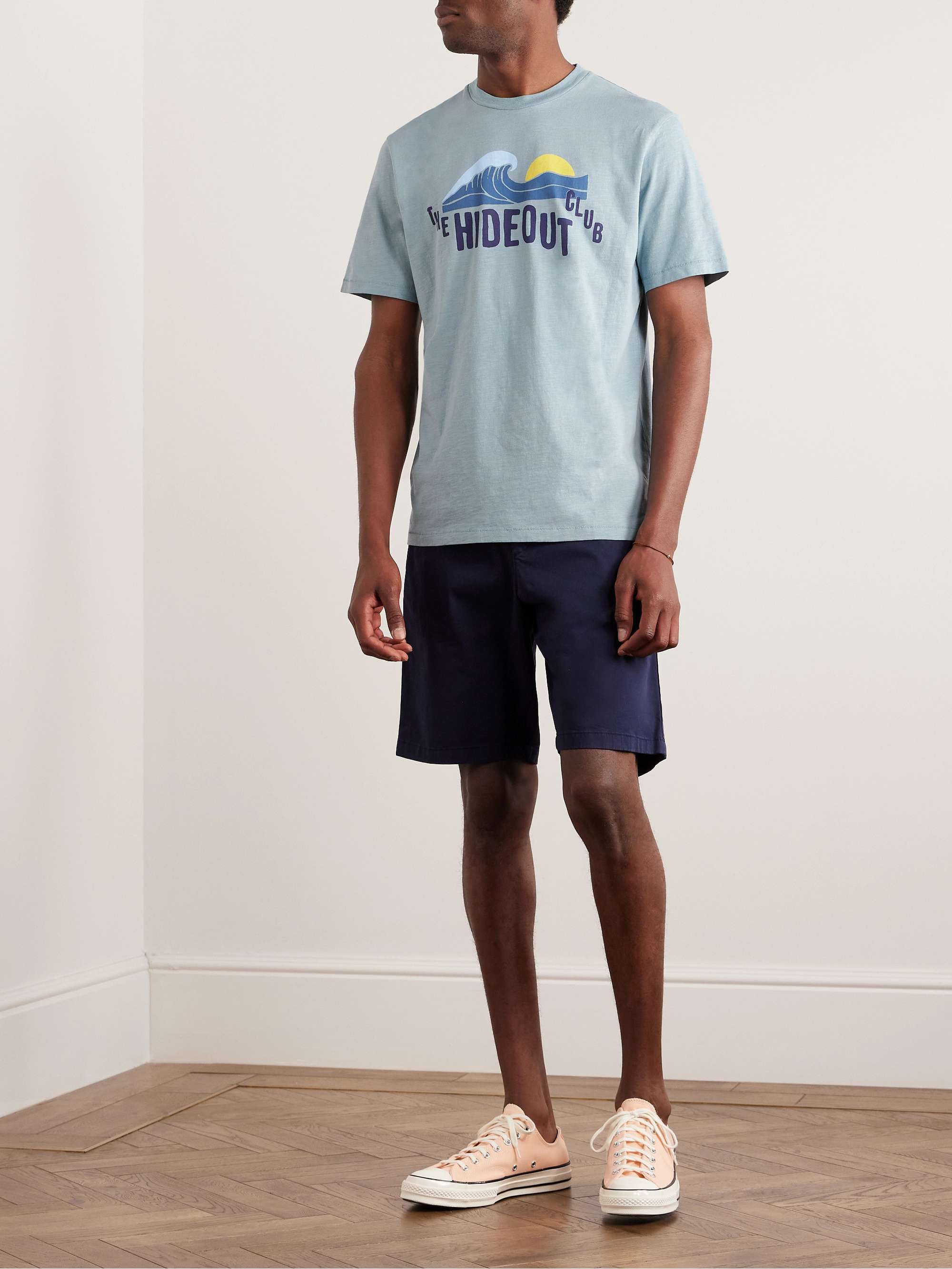 HARTFORD Hideout Printed Slub Cotton-Jersey T-Shirt