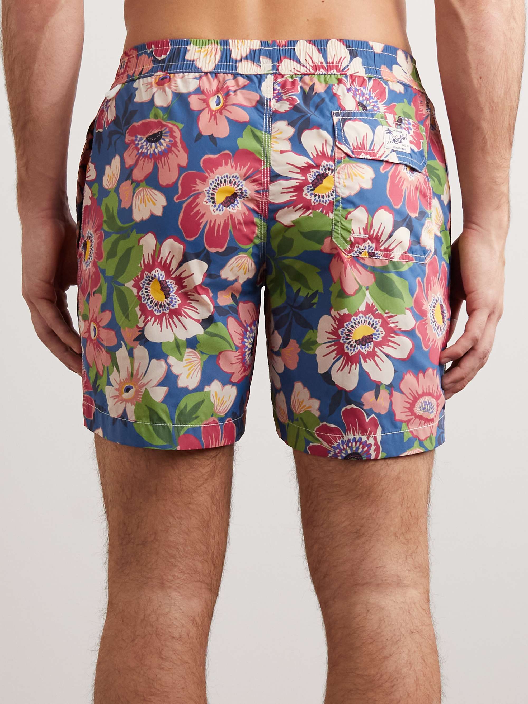 HARTFORD Slim-Fit Mid-Length Floral-Print Swim Shorts