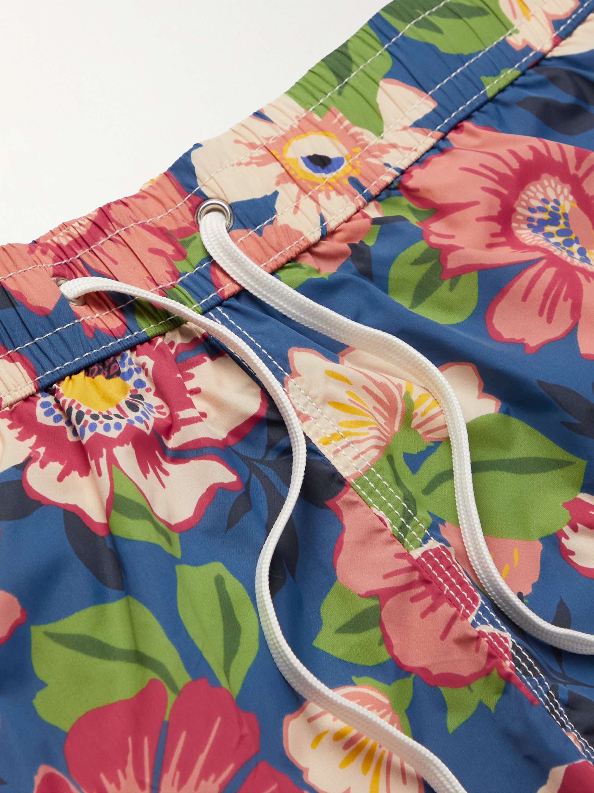 HARTFORD Slim-Fit Mid-Length Floral-Print Swim Shorts