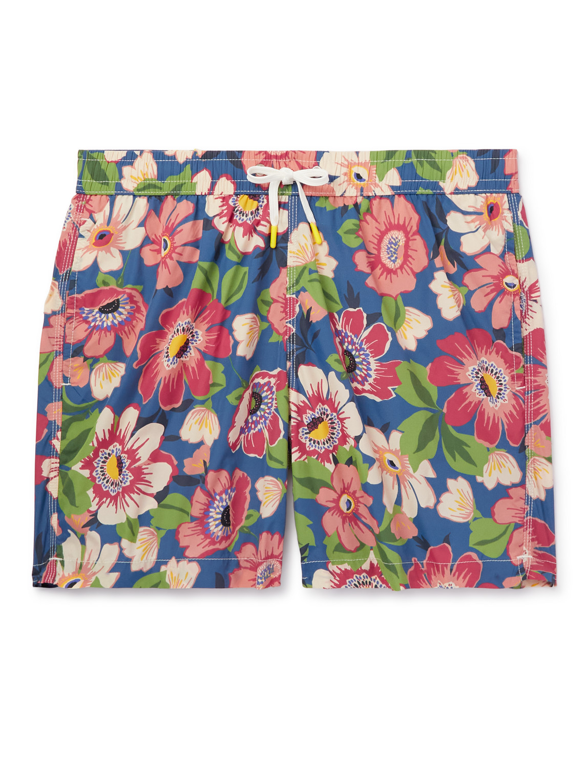 Slim-Fit Mid-Length Floral-Print Swim Shorts