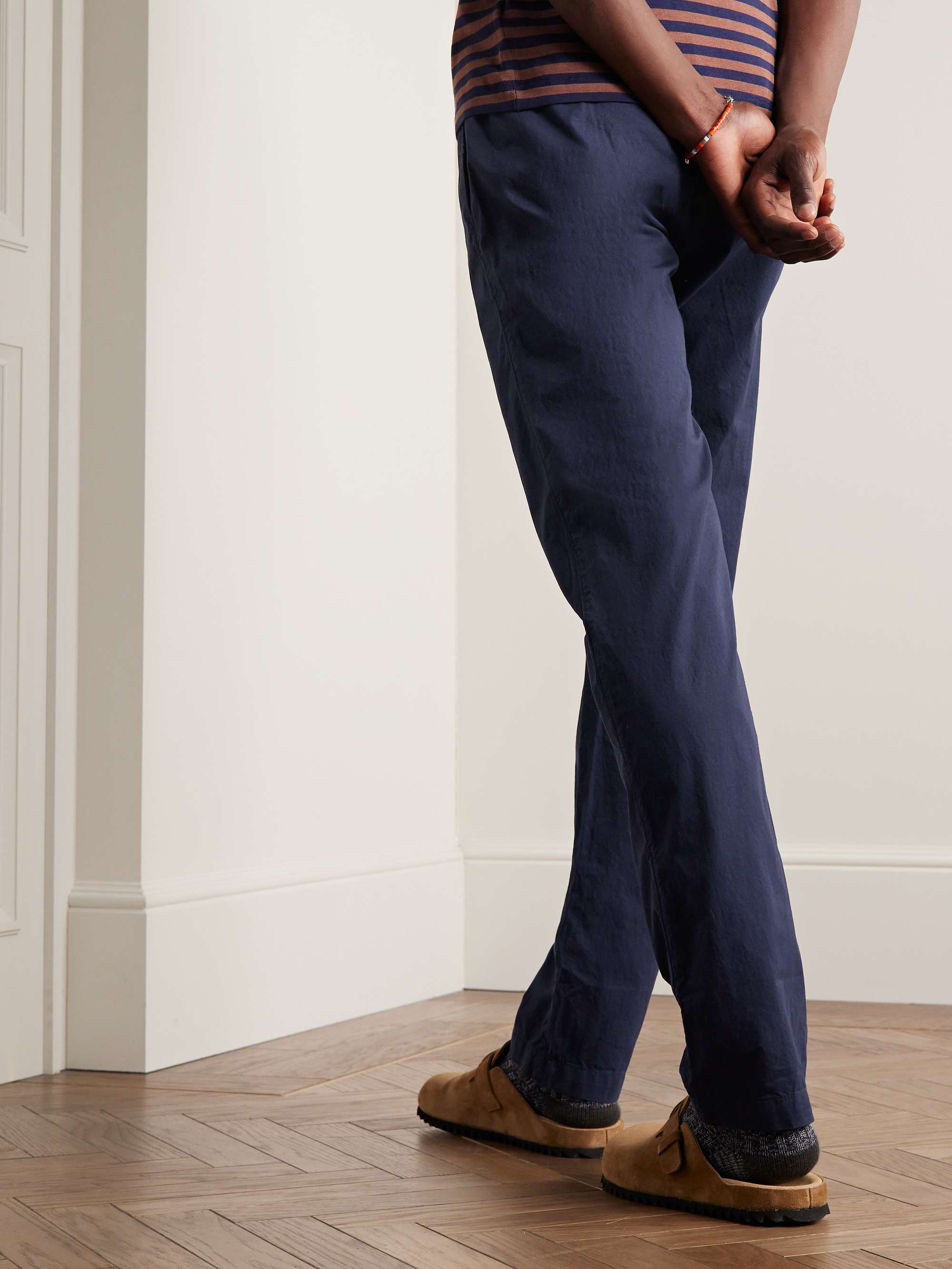 HARTFORD Tanker Straight-Leg Cotton Drawstring Trousers