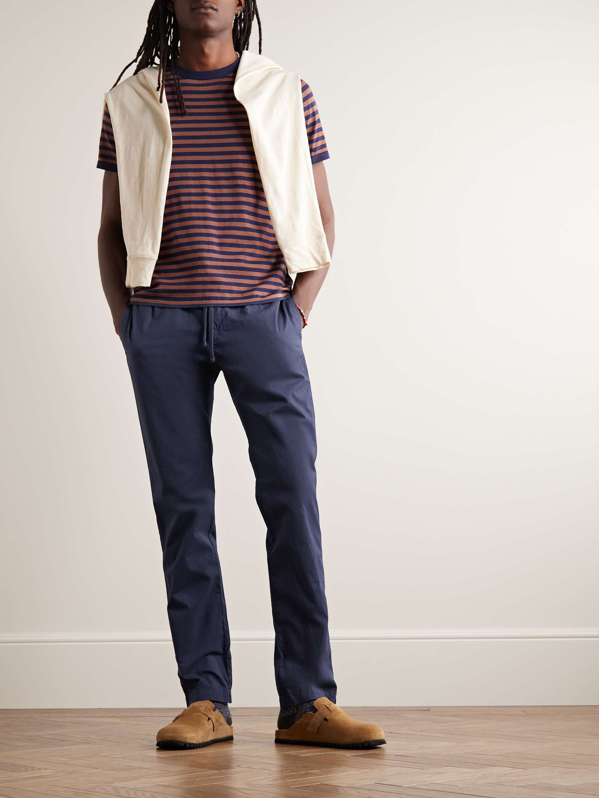 HARTFORD Tanker Straight-Leg Cotton Drawstring Trousers