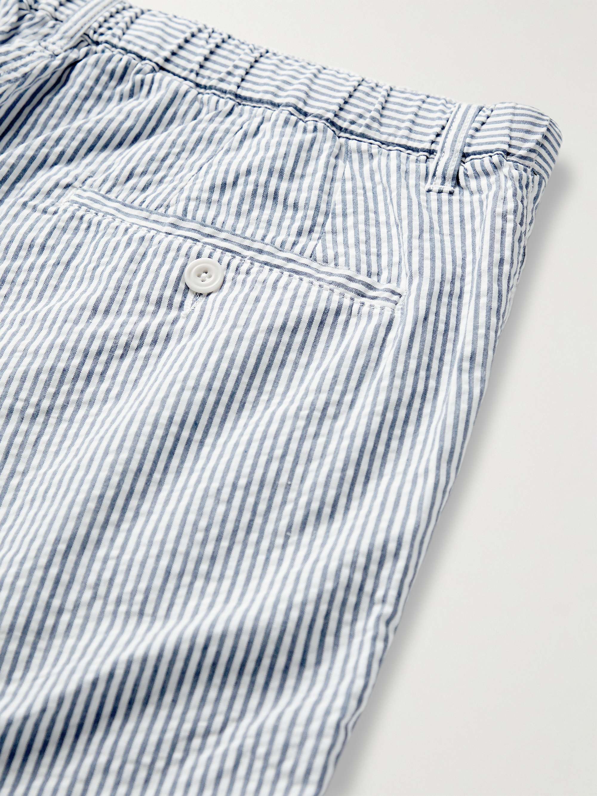 HARTFORD Tank Slim-Fit Straight-Leg Printed Cotton Oxford Drawstring Shorts
