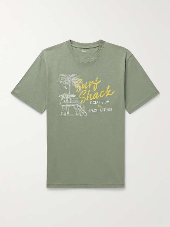 mrporter.com | Surf Shack Printed Slub Cotton-Jersey T-Shirt