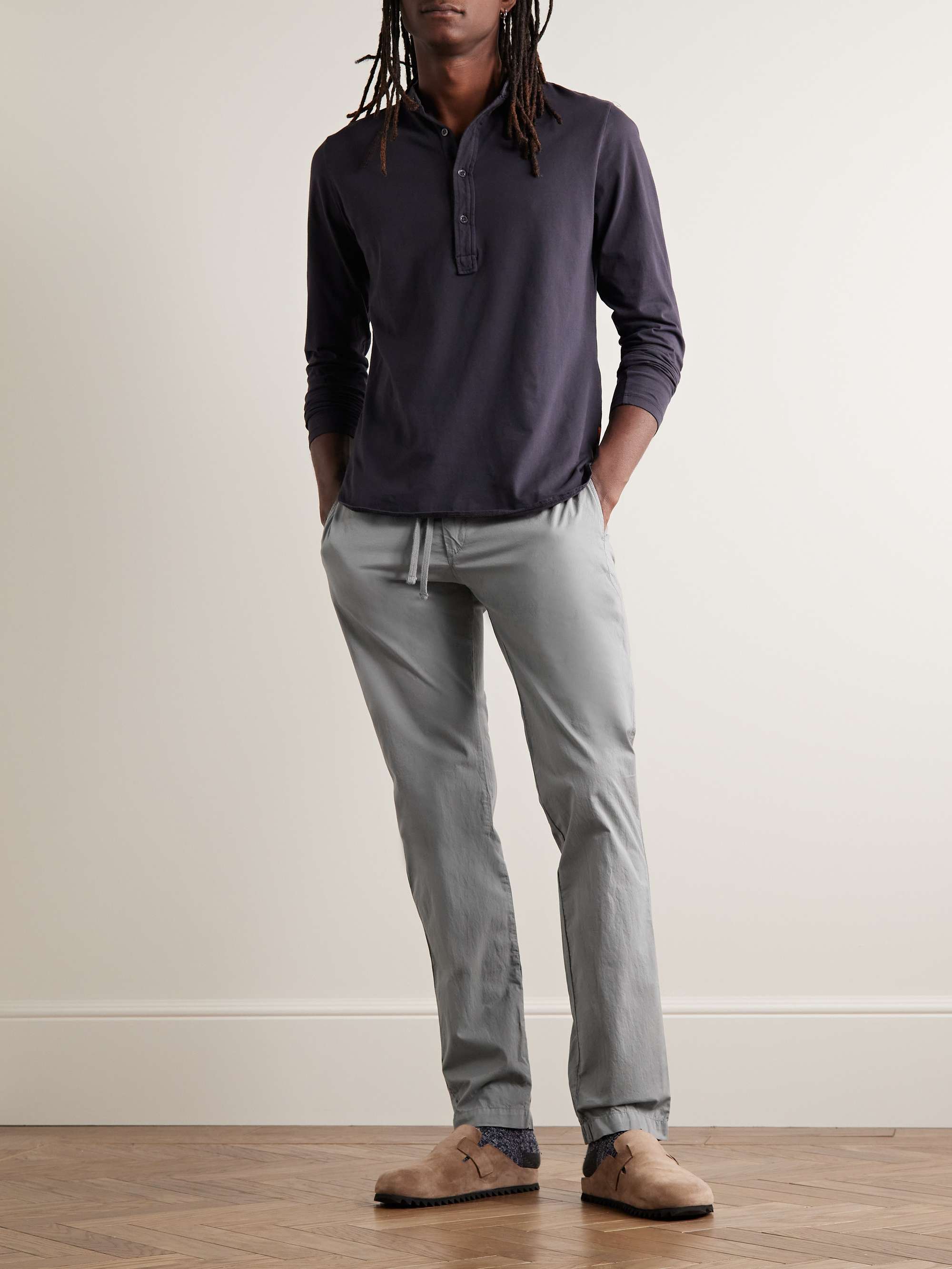 HARTFORD Tanker Straight-Leg Cotton Drawstring Trousers