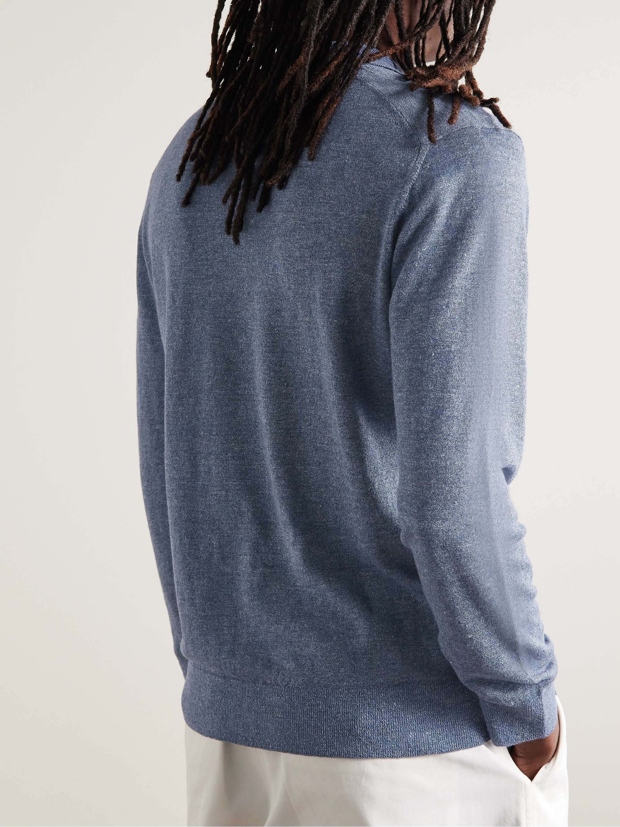HARTFORD Linen and Cotton-Blend Polo Shirt