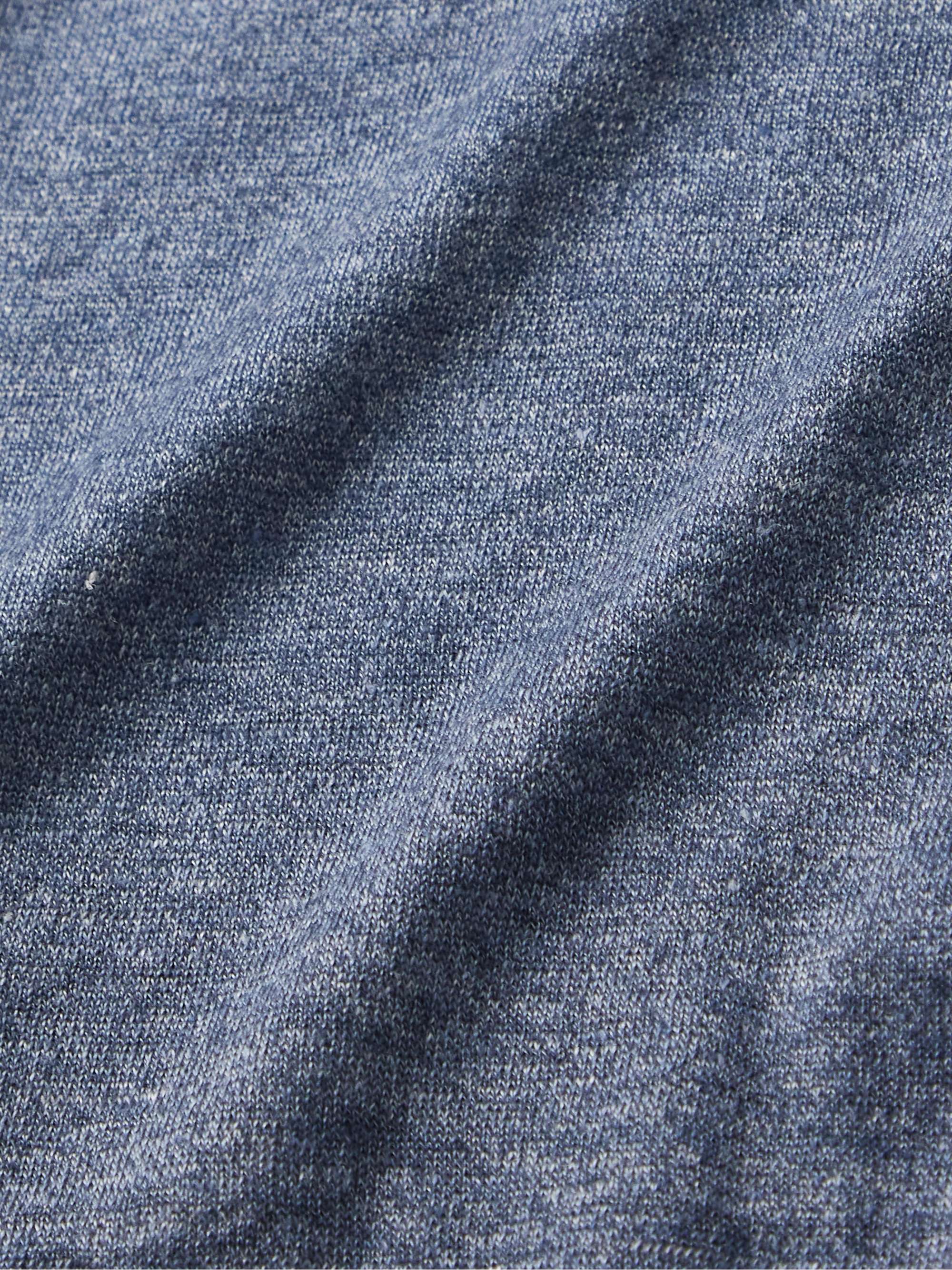 HARTFORD Linen and Cotton-Blend Polo Shirt