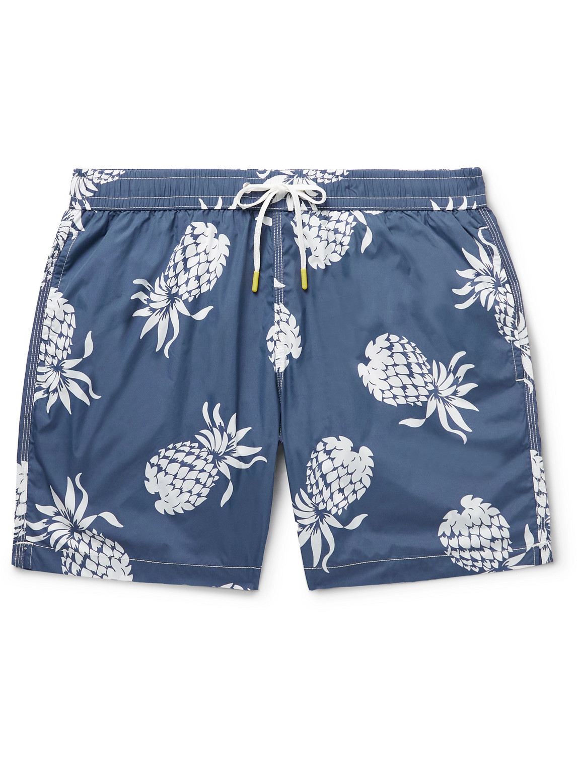 Straight-Leg Mid-Length Printed Recycled Swim Shorts