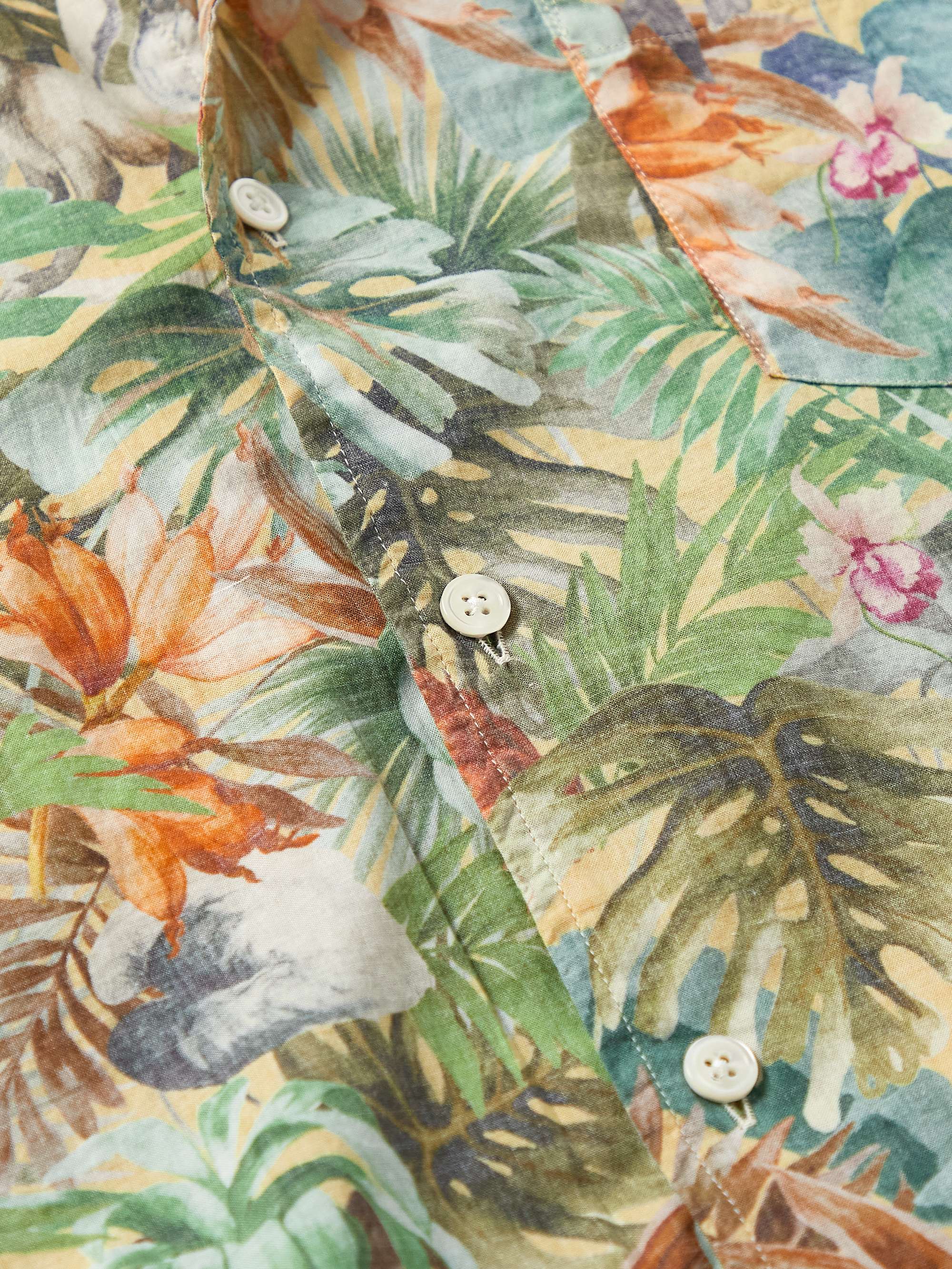 HARTFORD Palm Mc Pat Convertible-Collar Printed Cotton-Voile Shirt
