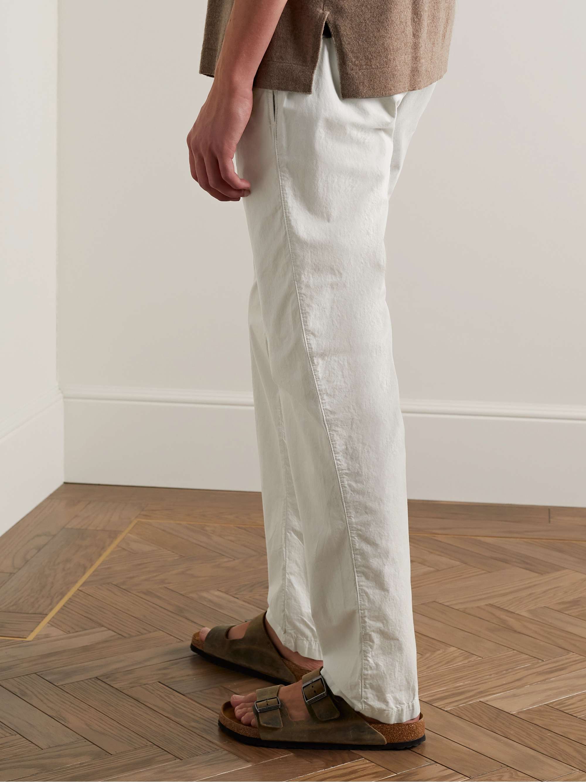 HARTFORD Tanker Straight-Leg Cotton Drawstring Trousers