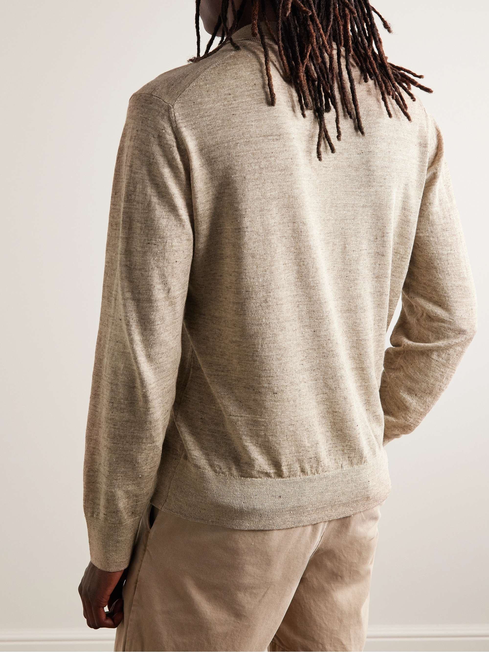 HARTFORD Linen and Cotton-Blend Polo Shirt