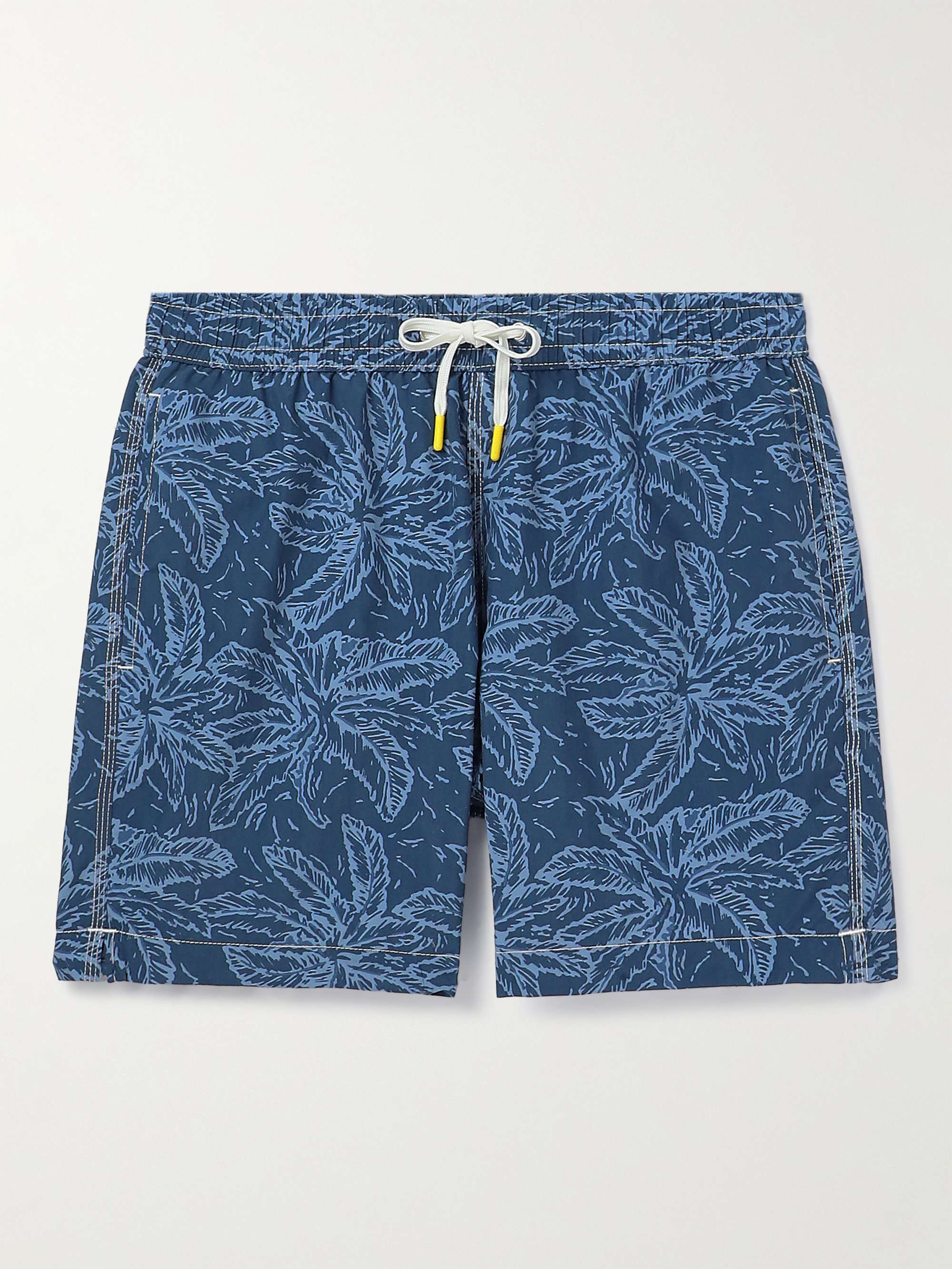HARTFORD Straight-Leg Mid-Length Printed Swim Shorts