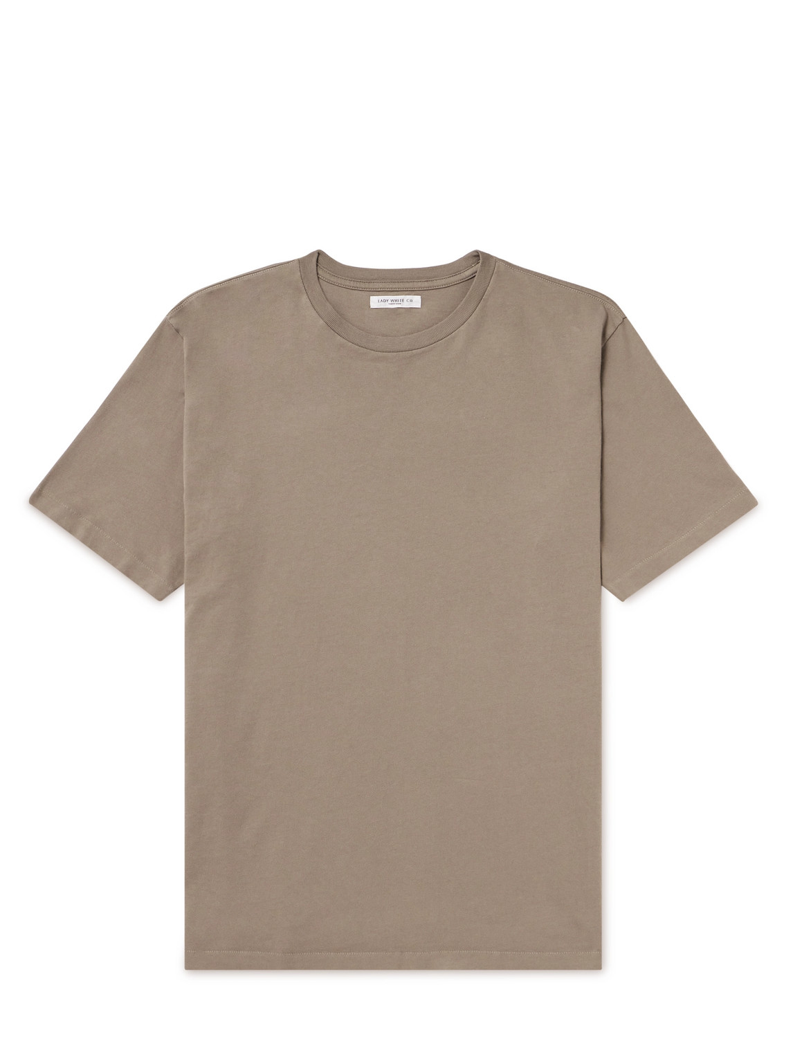 Lady White Co. Lite Cotton-jersey T-shirt In Brown