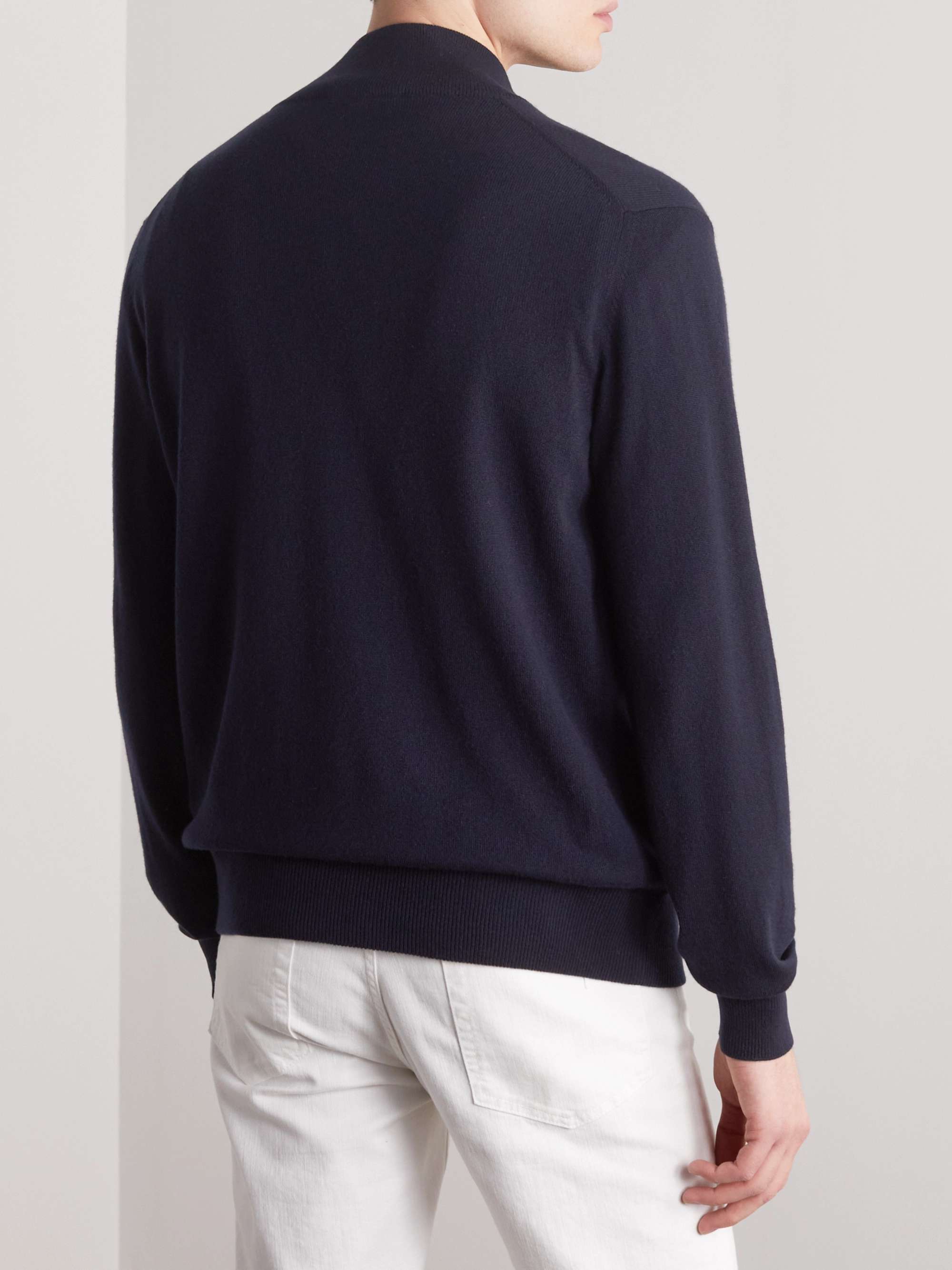 LORO PIANA Baby Cashmere Zip-Up Sweater