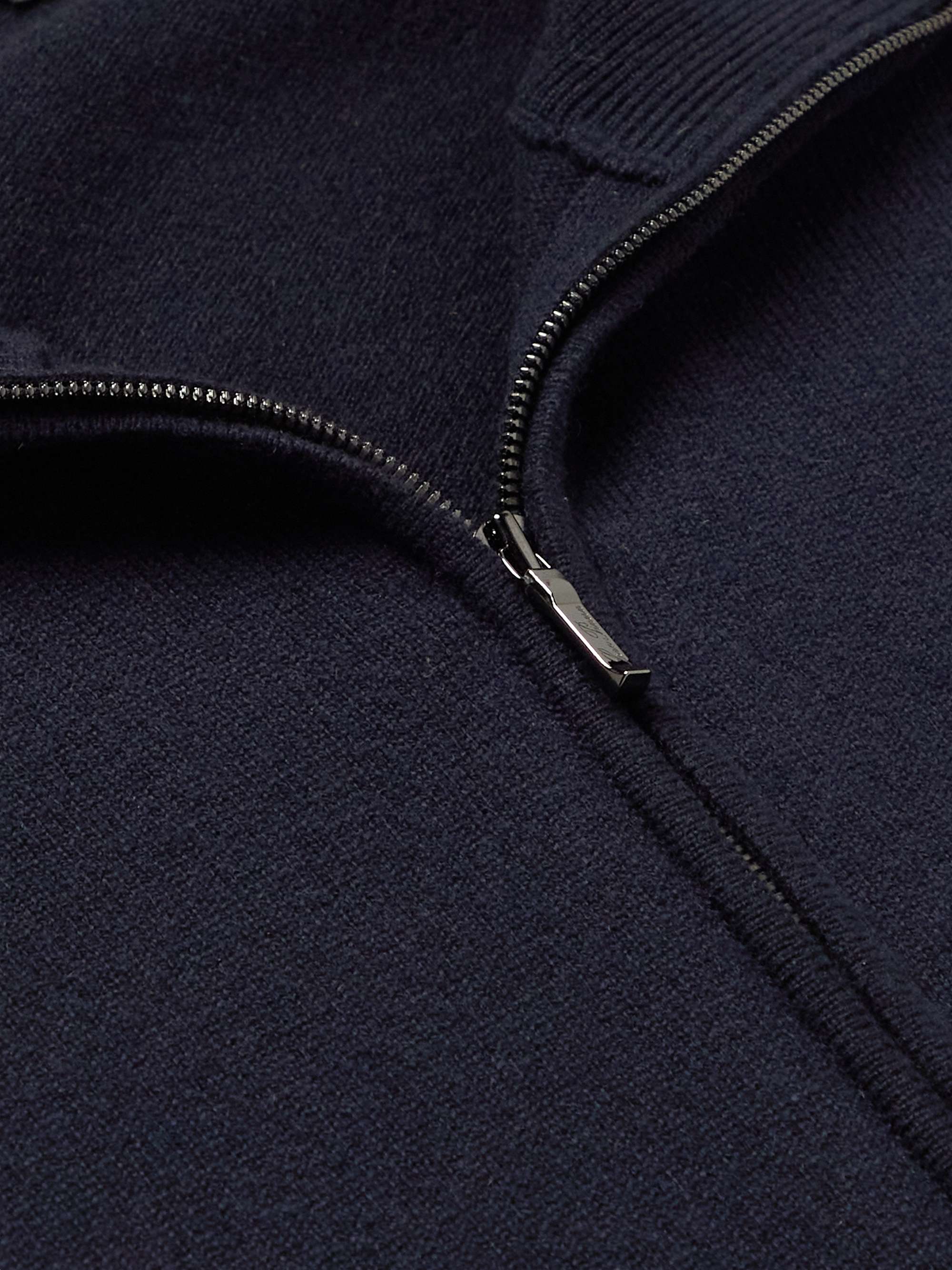 LORO PIANA Baby Cashmere Zip-Up Sweater