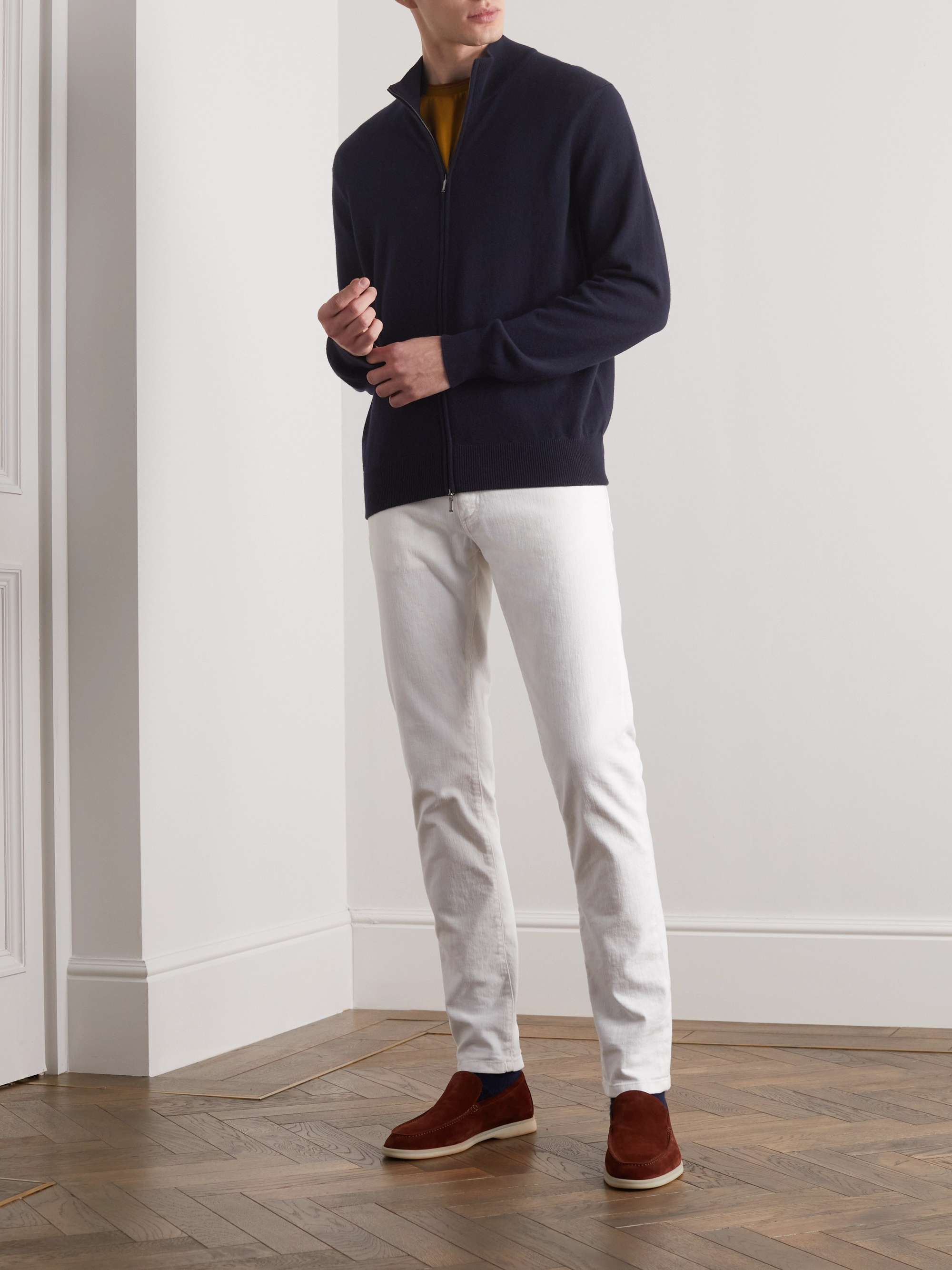 LORO PIANA Baby Cashmere Zip-Up Sweater for Men | MR PORTER