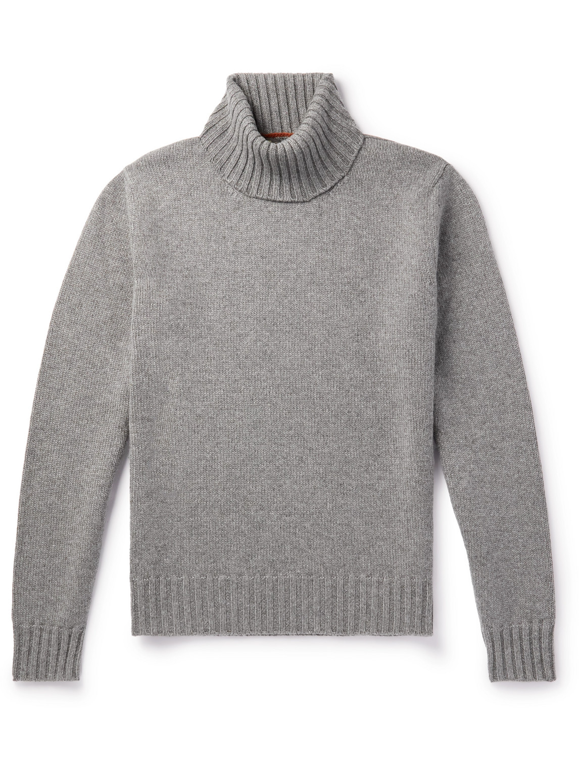 Shop Loro Piana Cashmere Rollneck Sweater In Gray