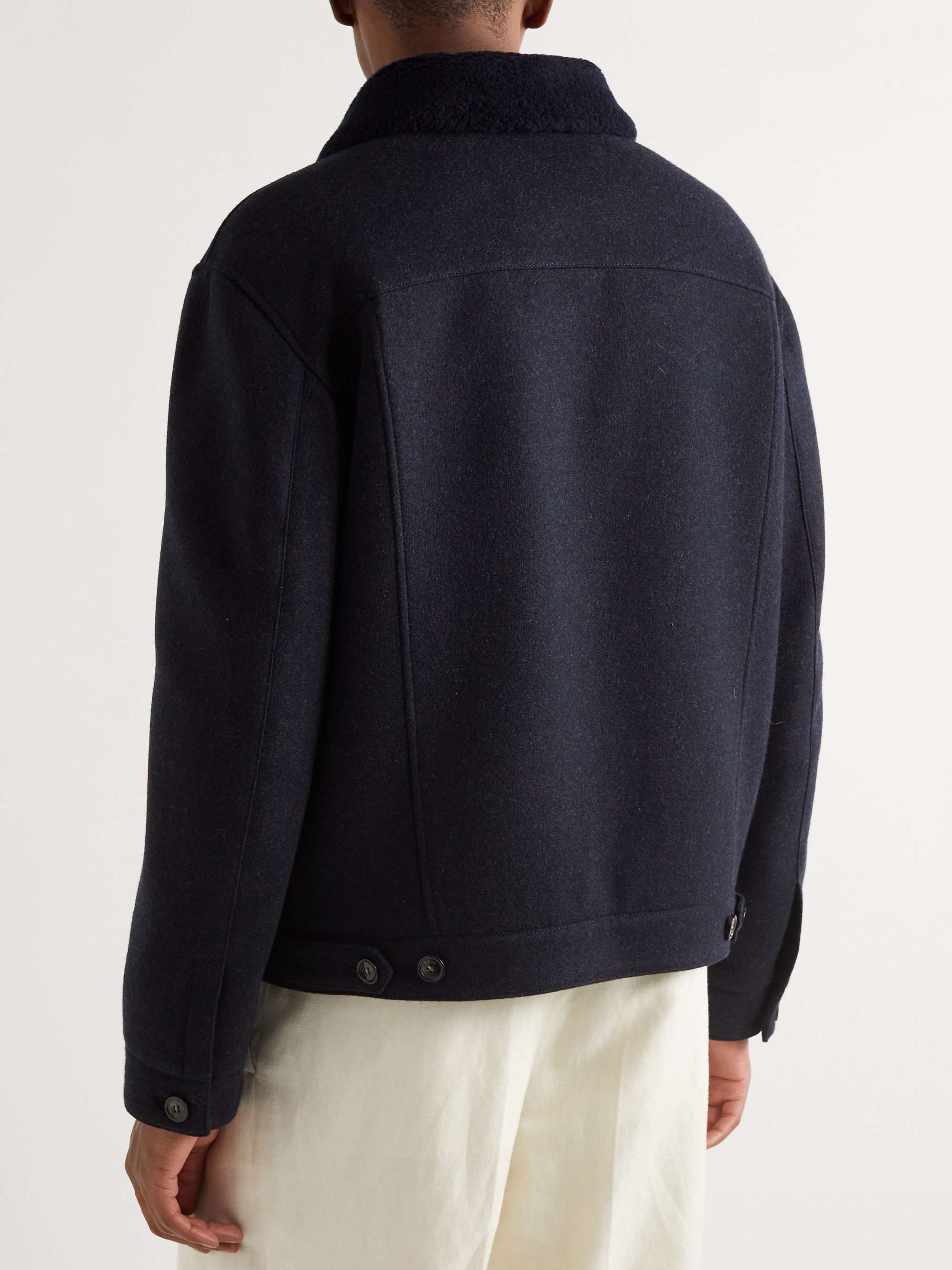 LORO PIANA Heiden Shearling-Trimmed Cashmere-Blend Jacket