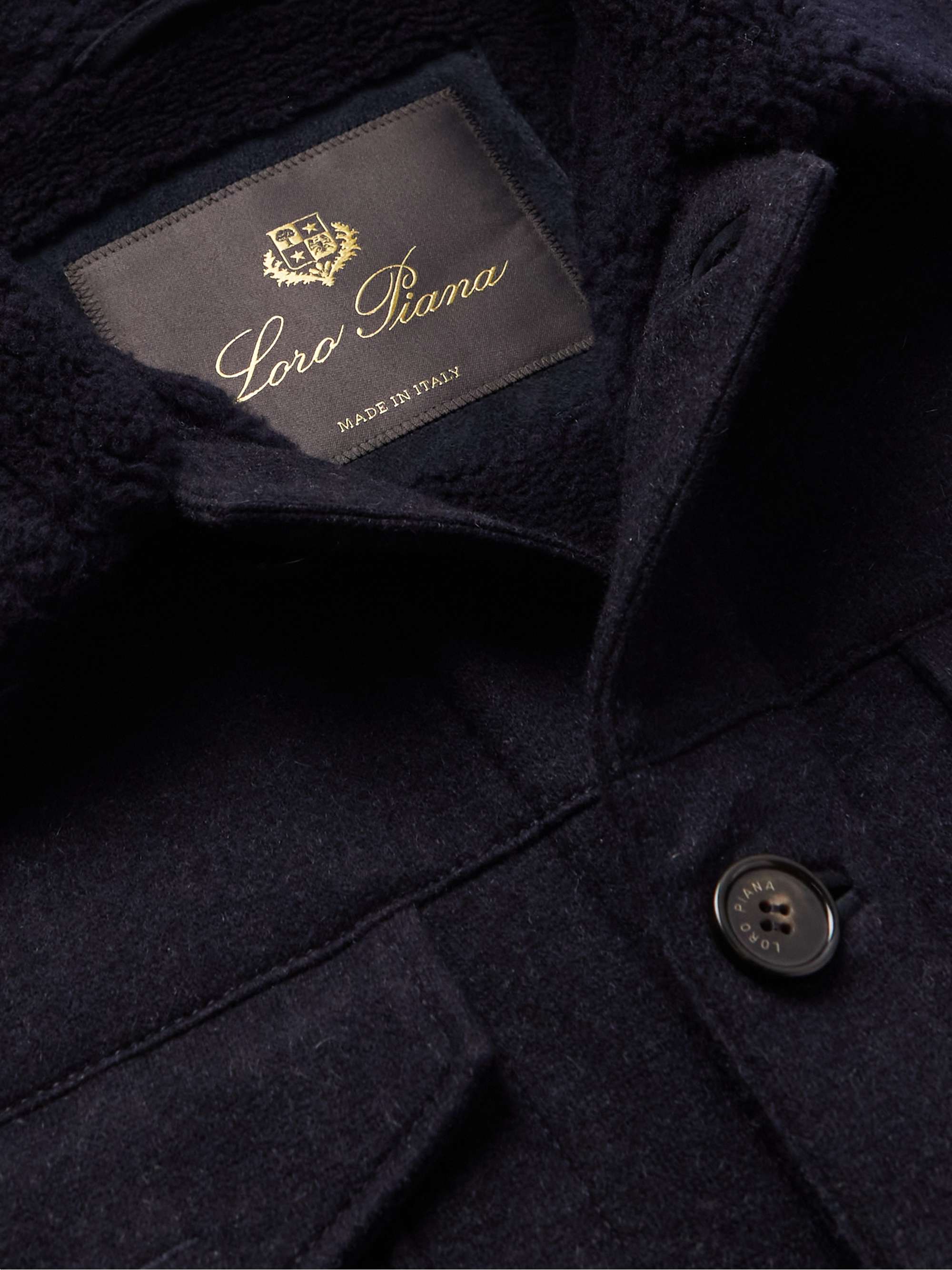 LORO PIANA Heiden Shearling-Trimmed Cashmere-Blend Jacket