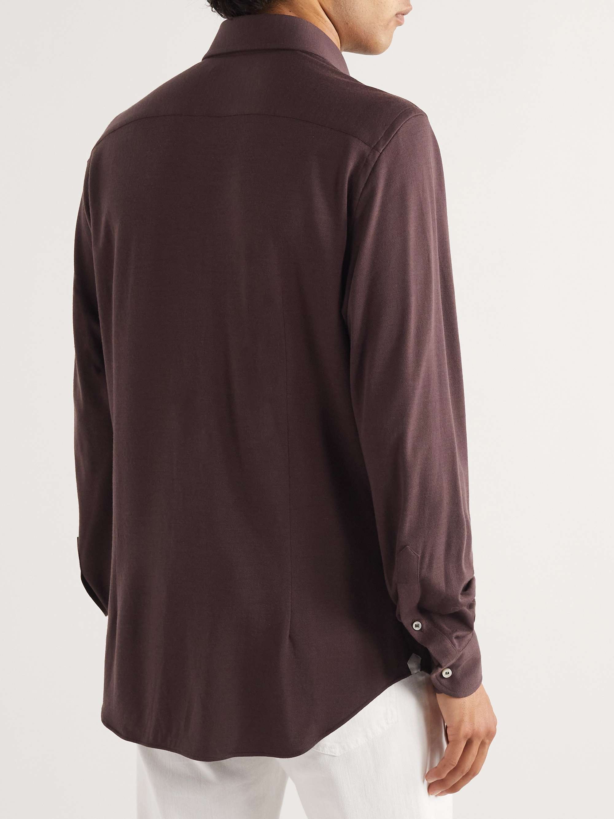LORO PIANA Andrew Wool-Piqué Shirt