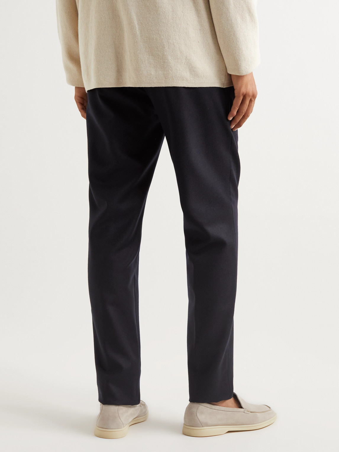 Loro Piana Slim-fit Virgin Wool And Cashmere-blend Trousers In Blue