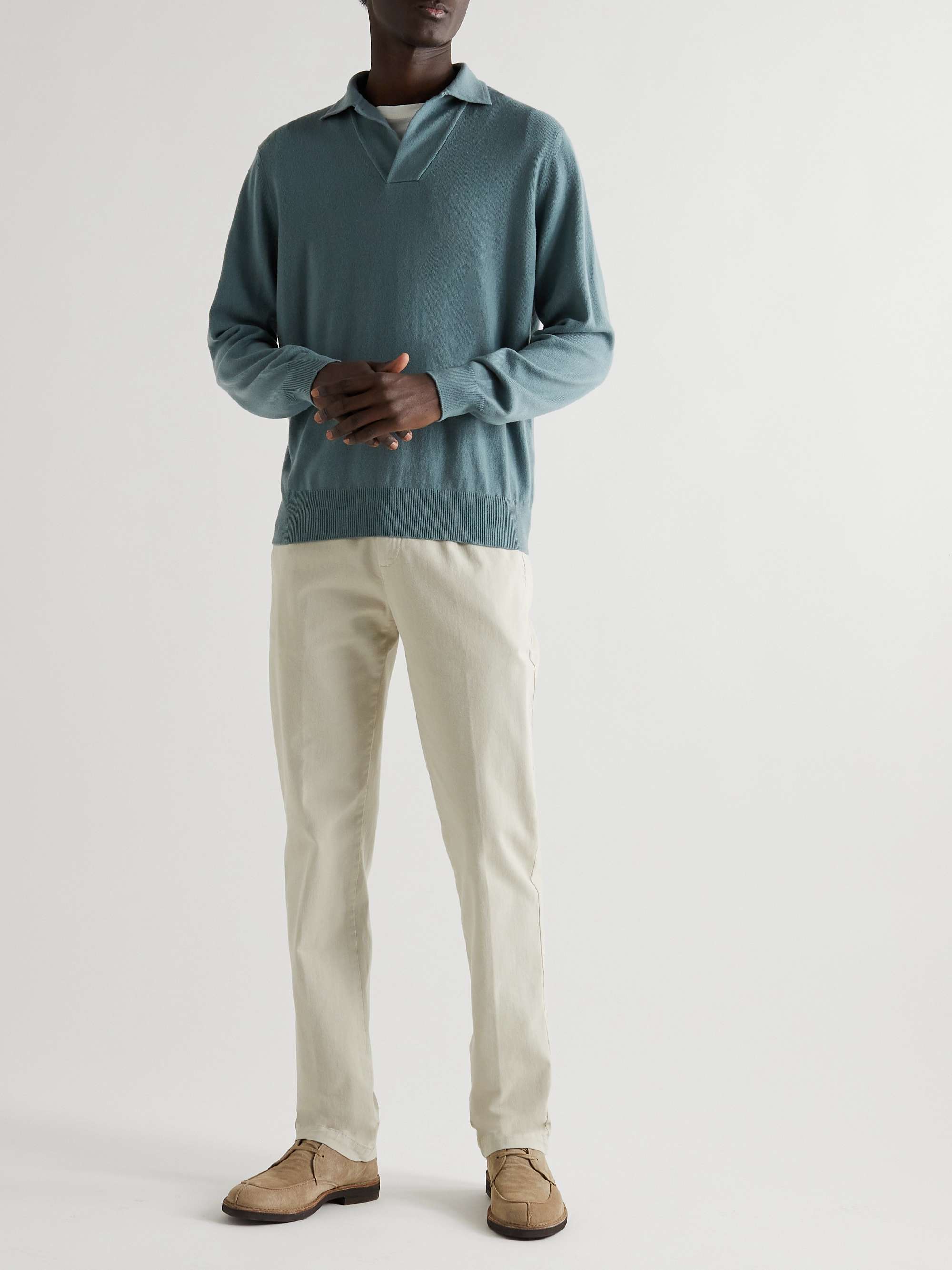 LORO PIANA Baby Cashmere Polo Shirt