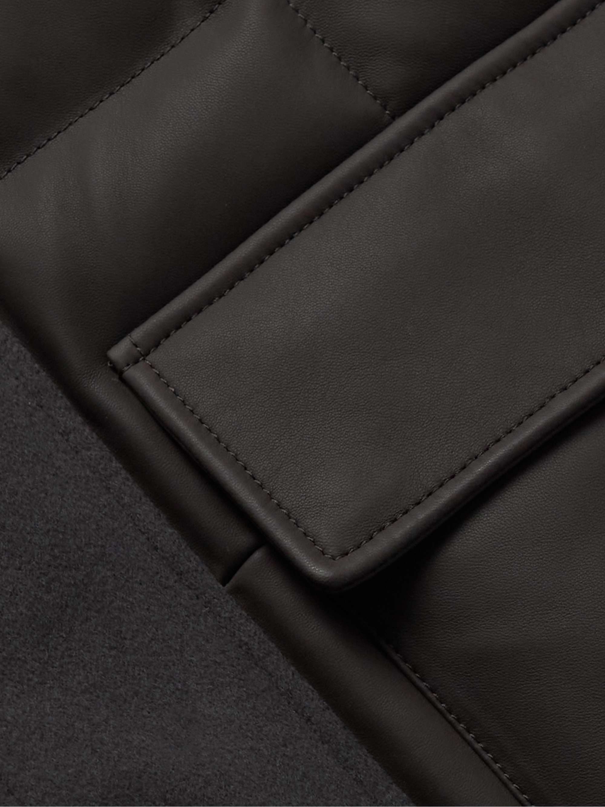 LORO PIANA Parson Quilted Leather and Cashmere Down Jacket