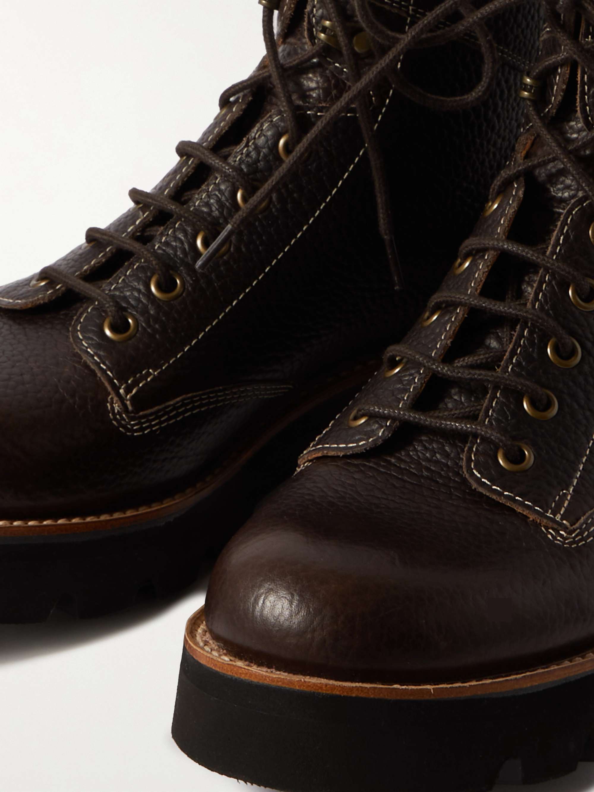 GRENSON Emmett Full-Grain Leather Boots