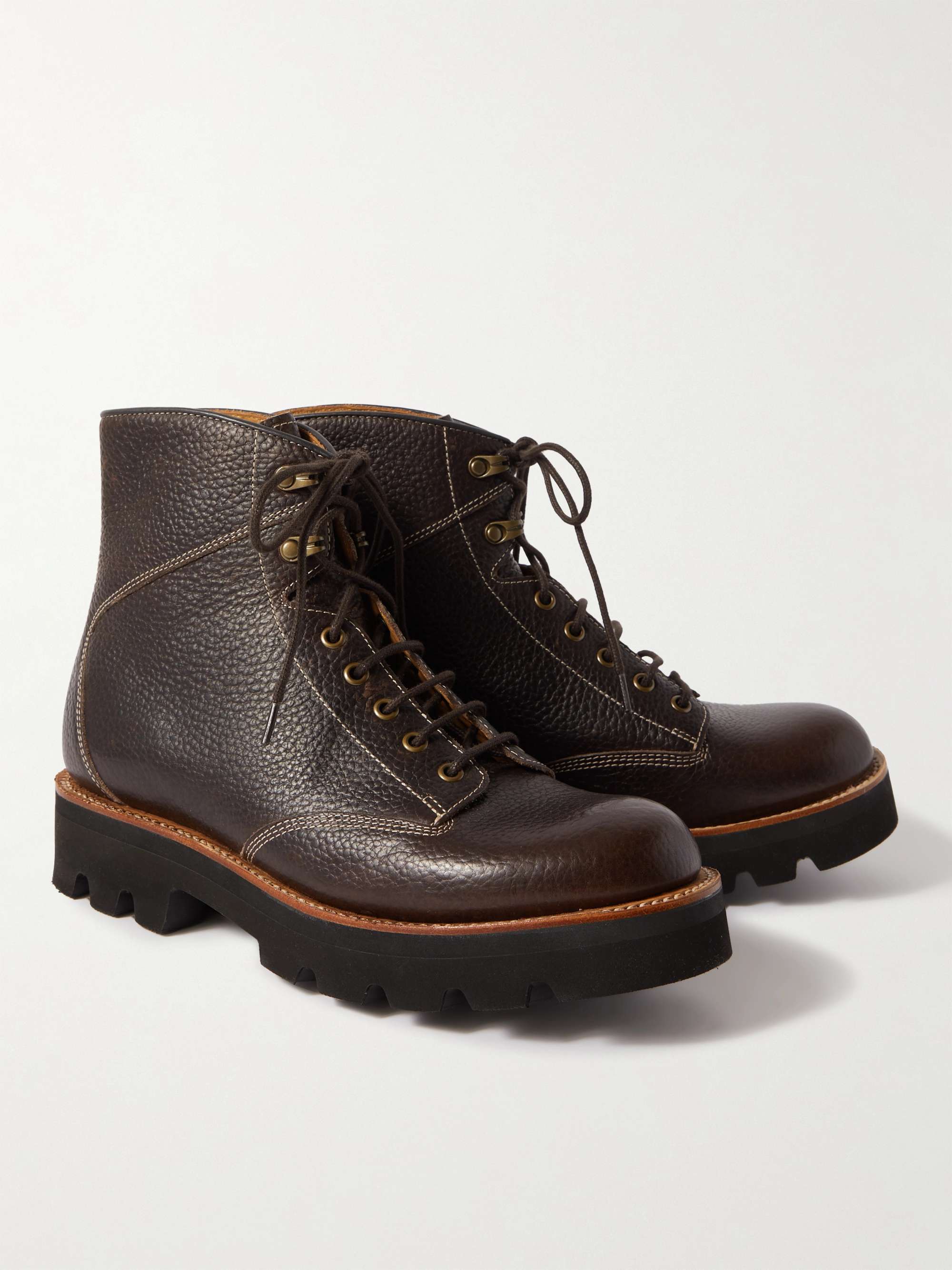 GRENSON Emmett Full-Grain Leather Boots