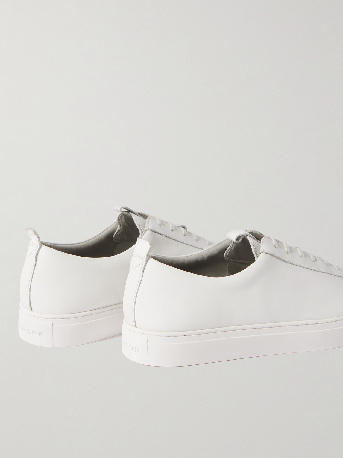 Shop Grenson Leather Sneakers In White