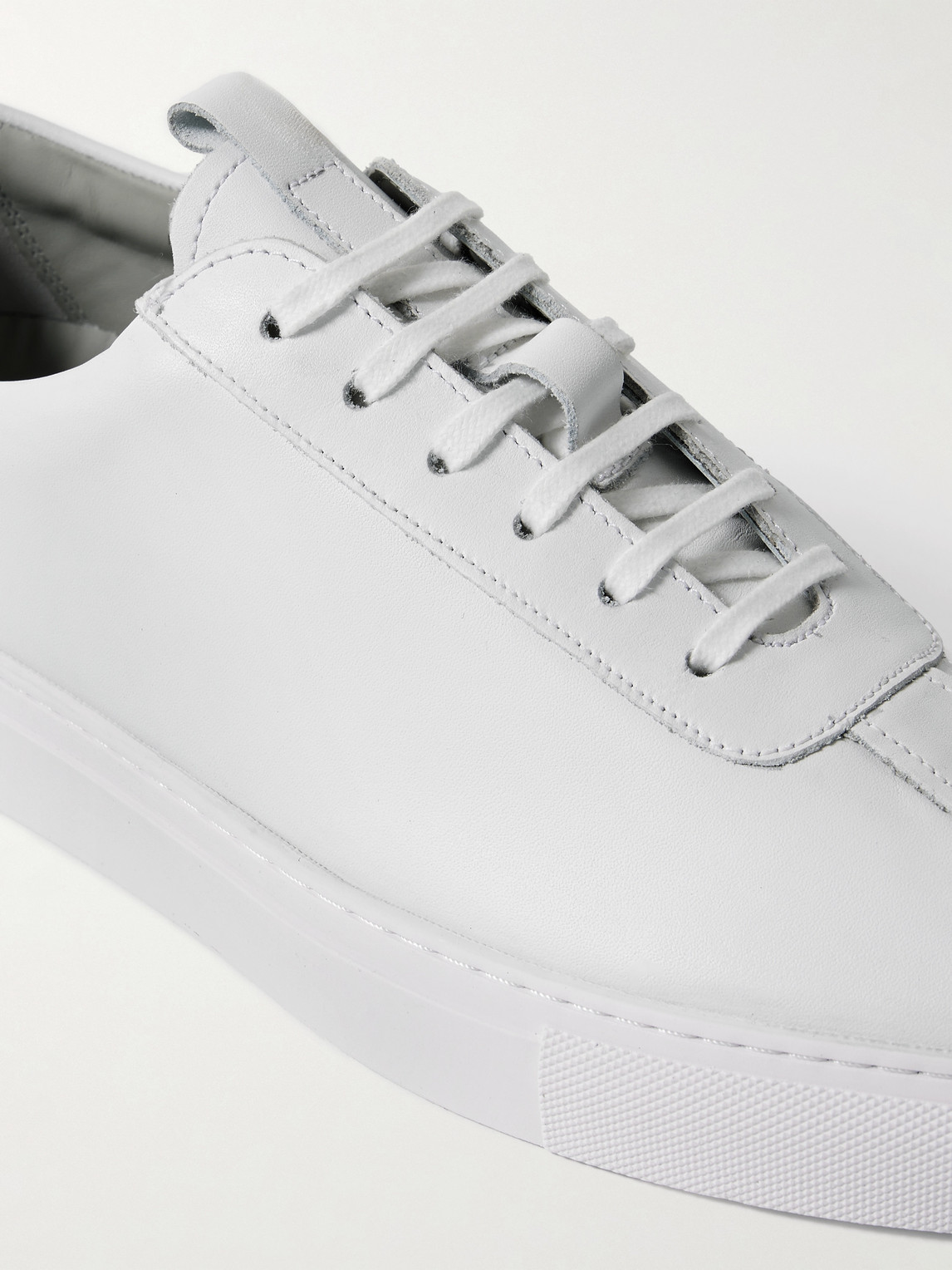 Shop Grenson Leather Sneakers In White