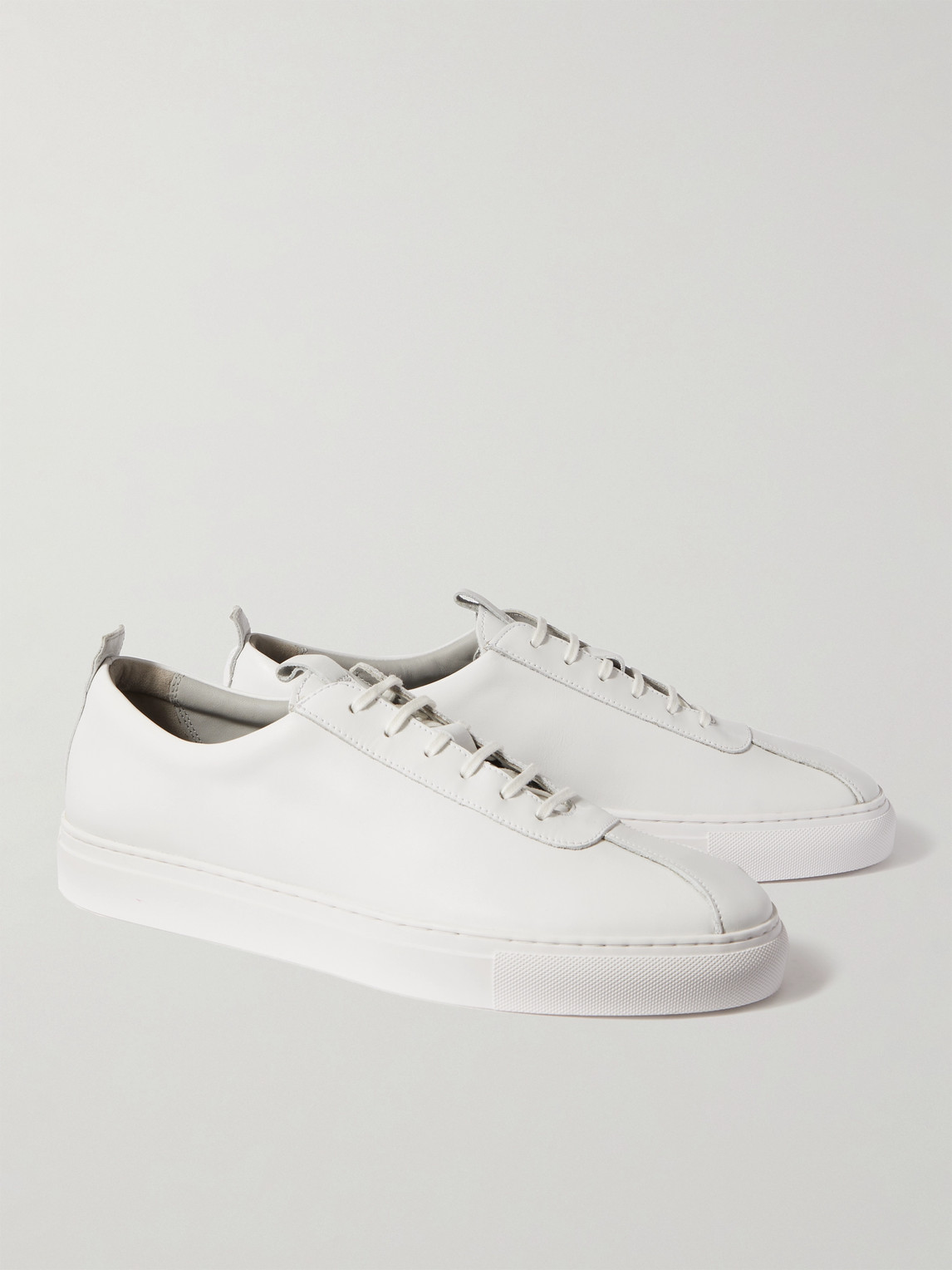 Shop Grenson Leather Sneakers In White