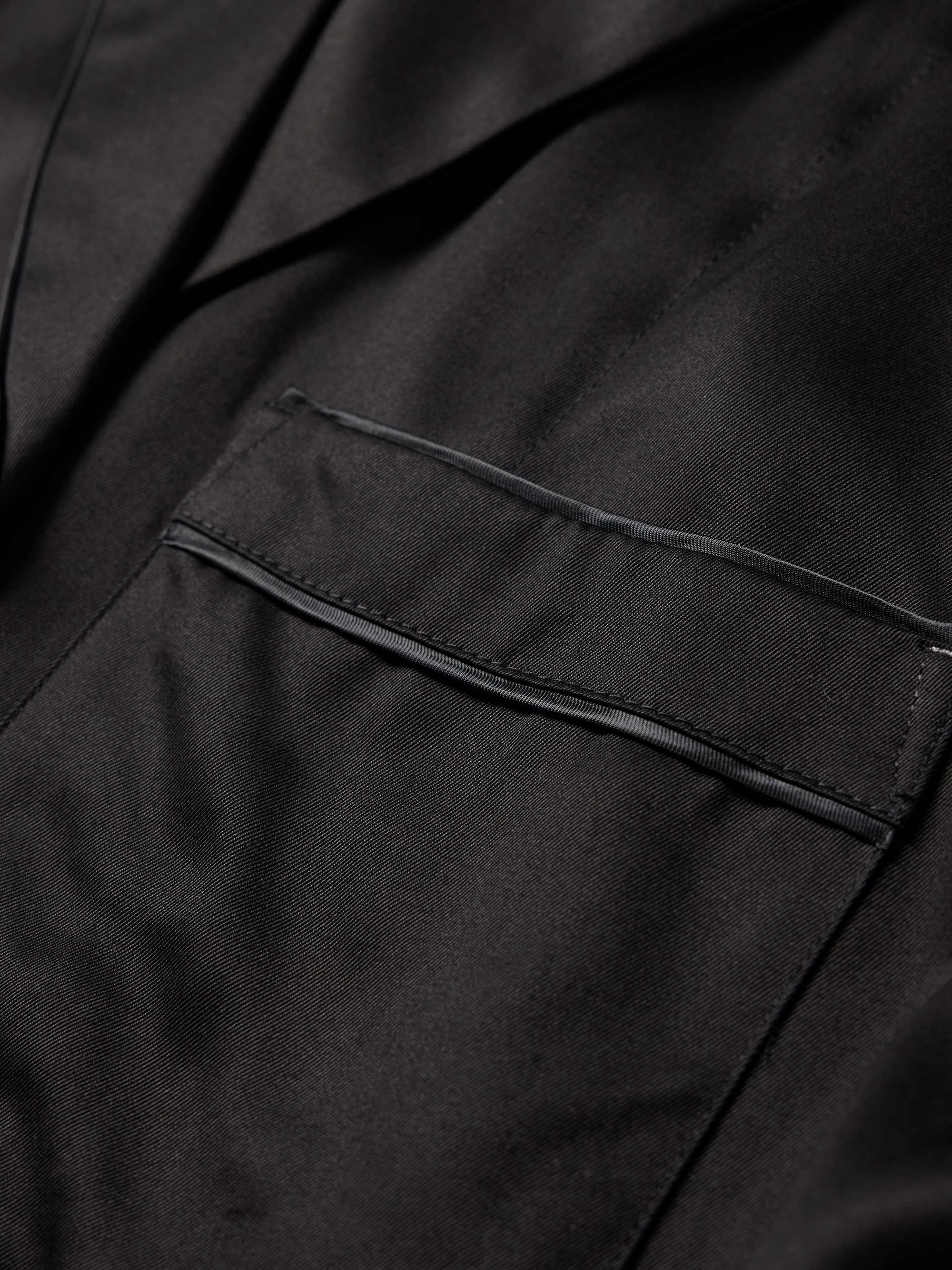 CDLP Home Satin-Trimmed Lyocell-Twill Robe