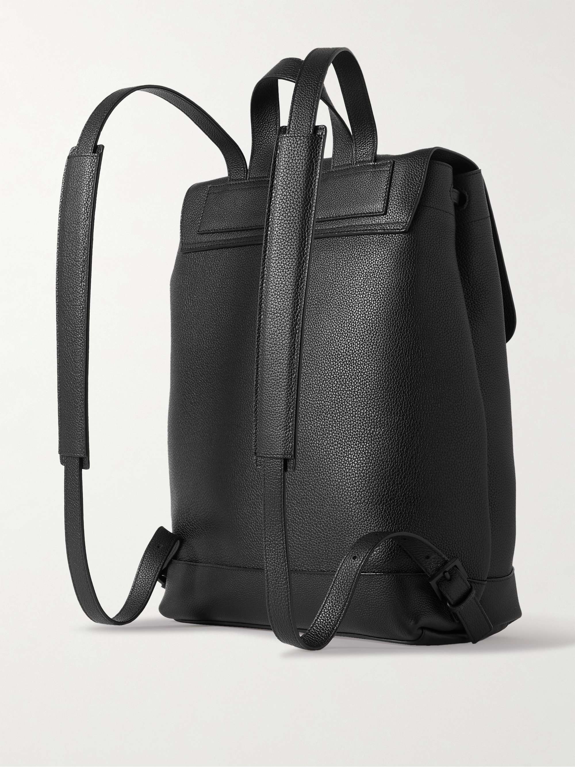 SAINT LAURENT Full-Grain Leather Backpack for Men | MR PORTER