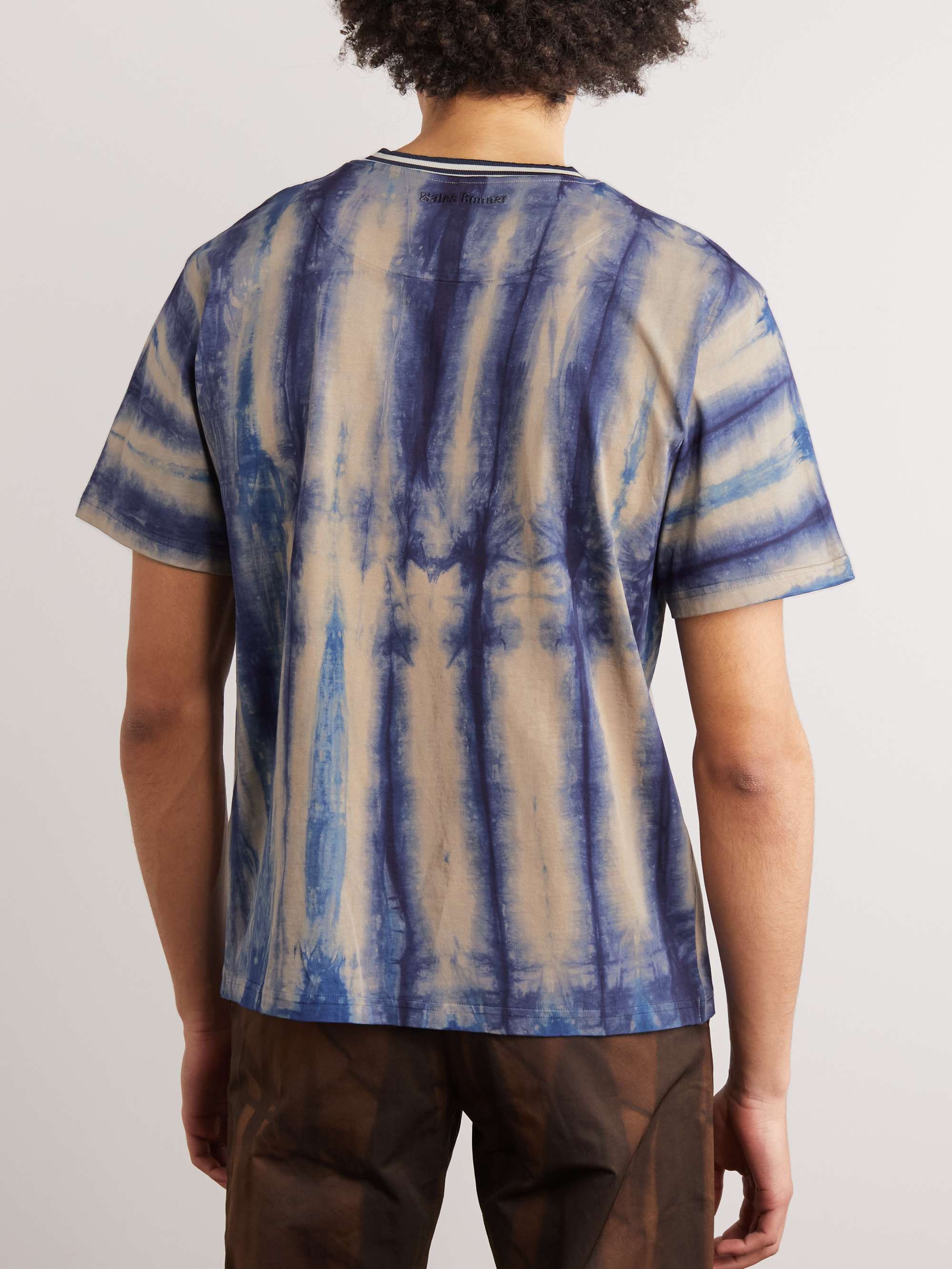 WALES BONNER Logo-Embroidered Tie-Dyed Cotton-Jersey T-Shirt