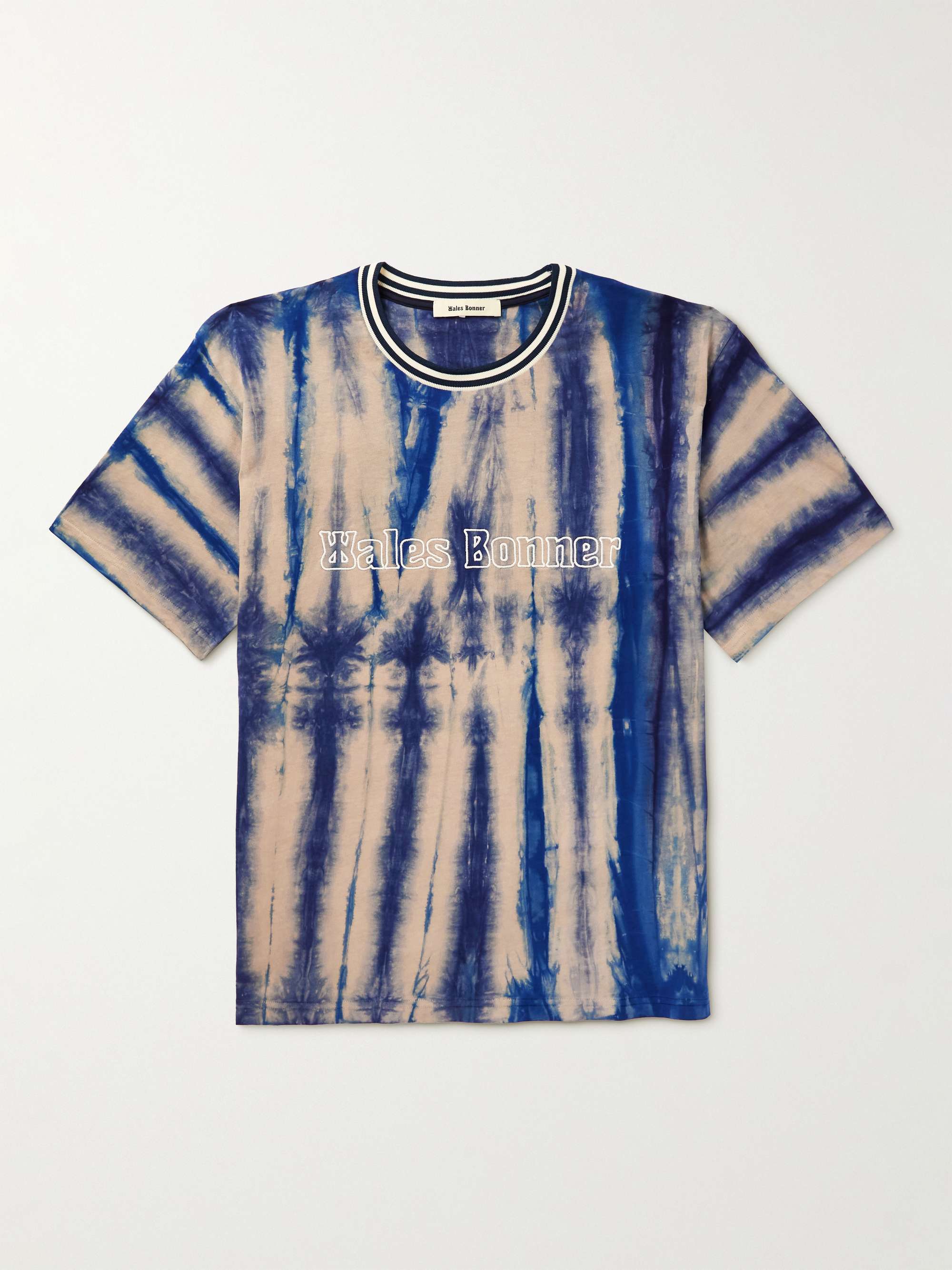 WALES BONNER Logo-Embroidered Tie-Dyed Cotton-Jersey T-Shirt