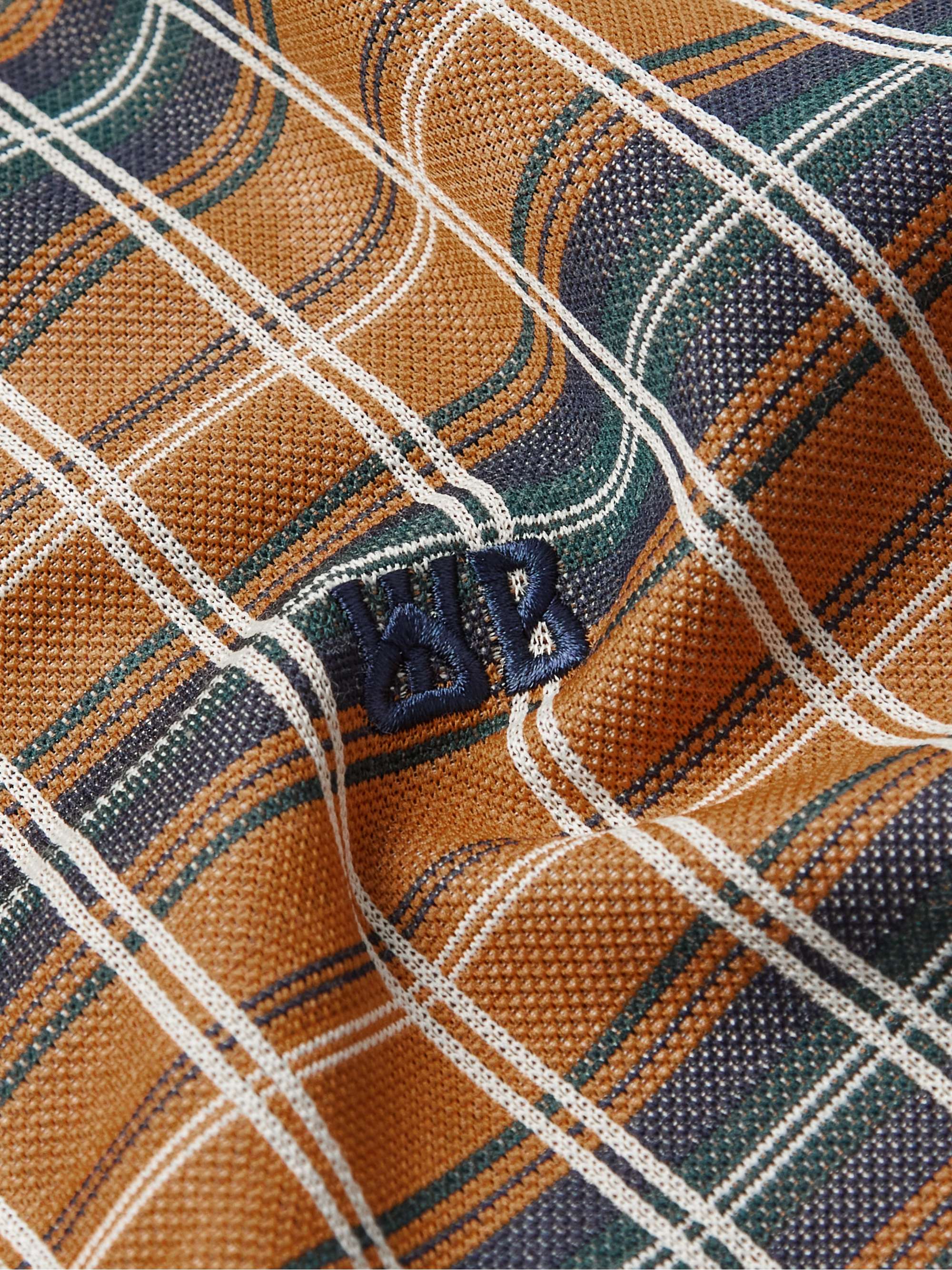 WALES BONNER Logo-Embroidered Checked Recycled-Jersey Track Jacket