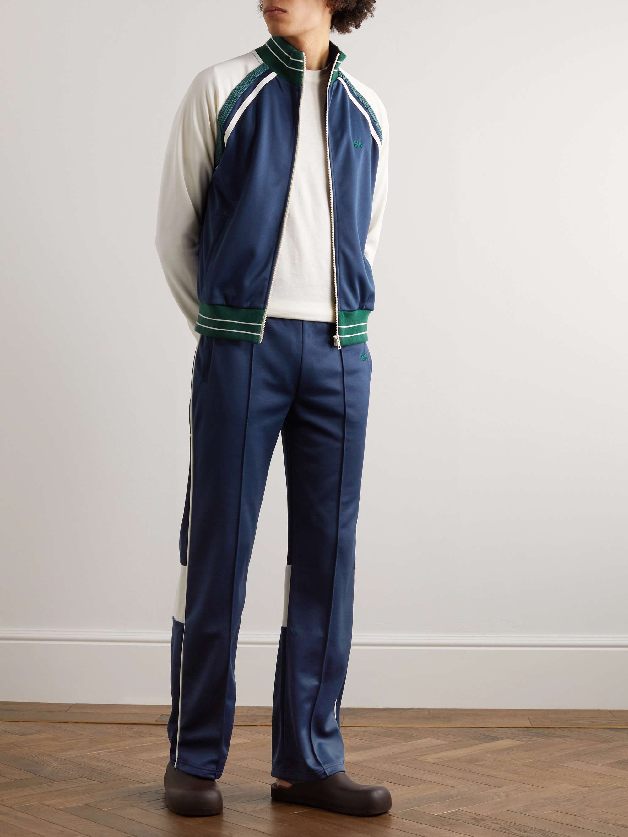 WALES BONNER Kola Straight-Leg Jersey Track Pants