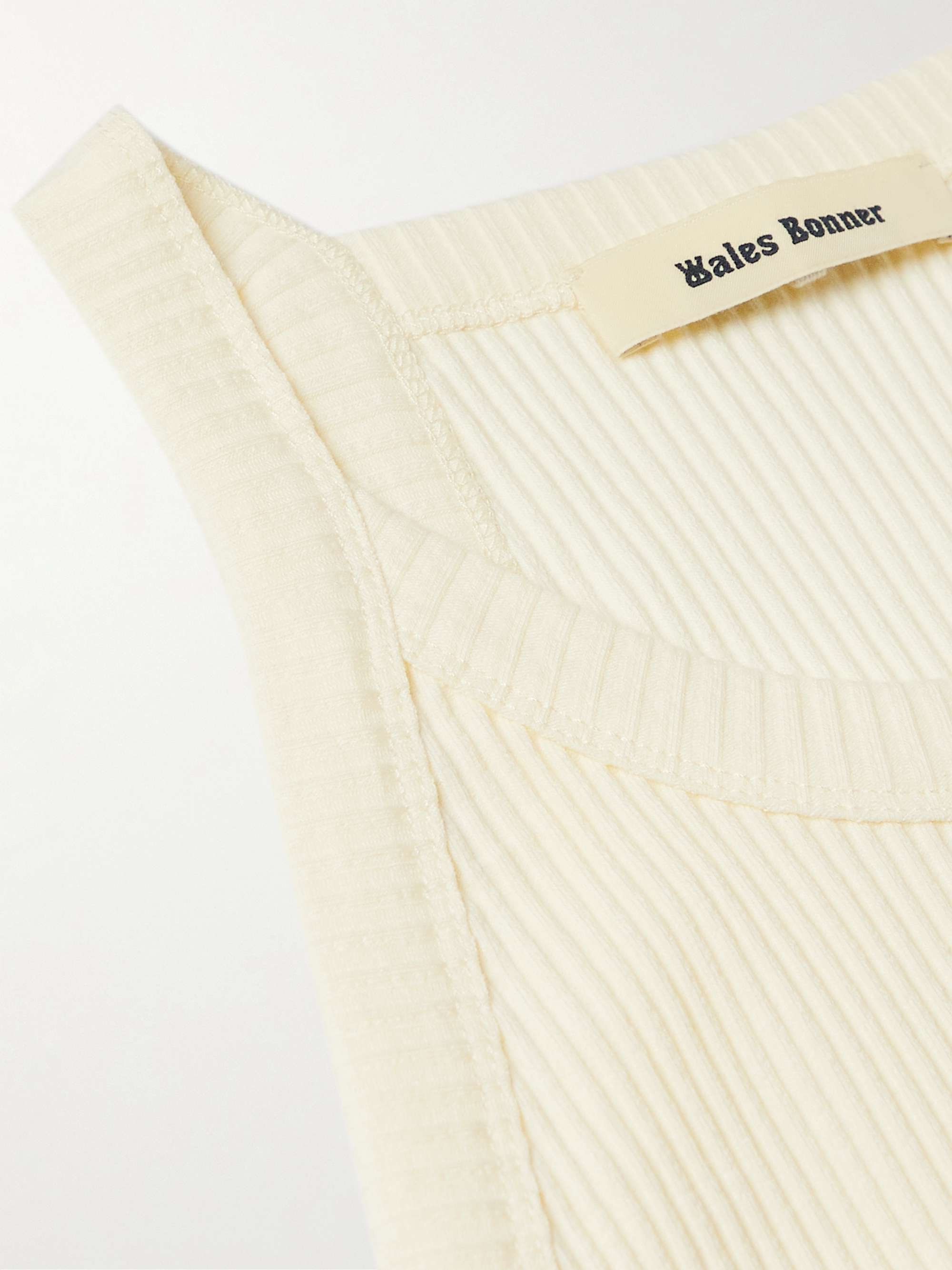 WALES BONNER Ribbed Stretch-Organic Cotton Tank Top