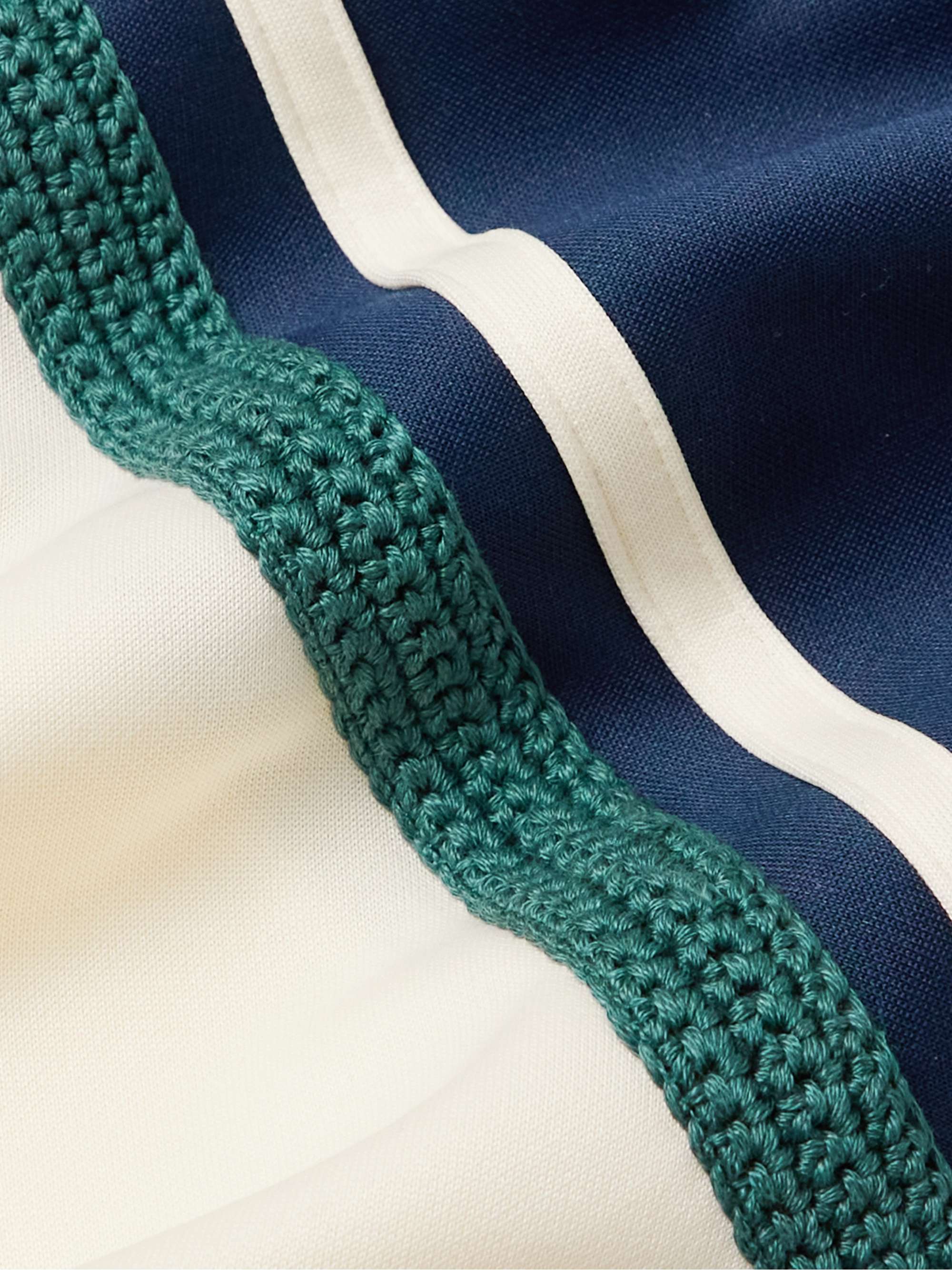 WALES BONNER Kola Crochet-Trimmed Jersey Track Jacket