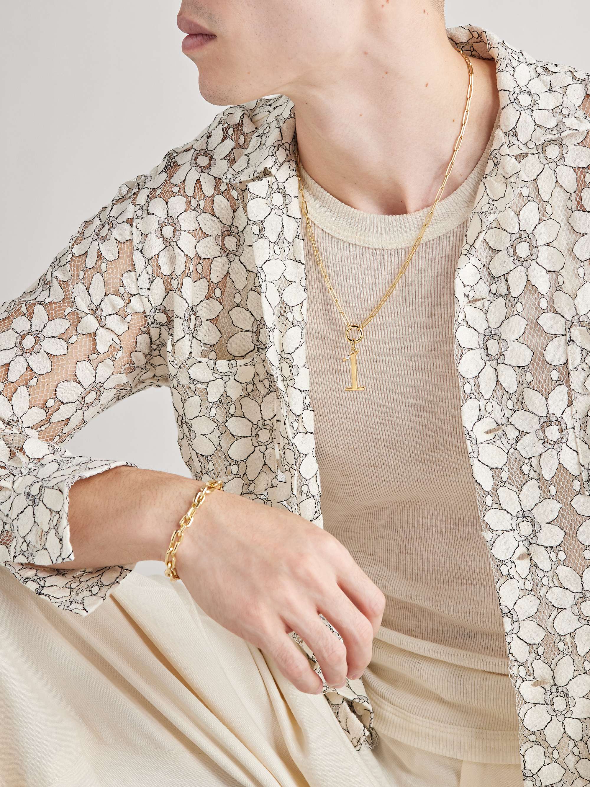 FOUNDRAE Number 1 Gold Diamond Pendant