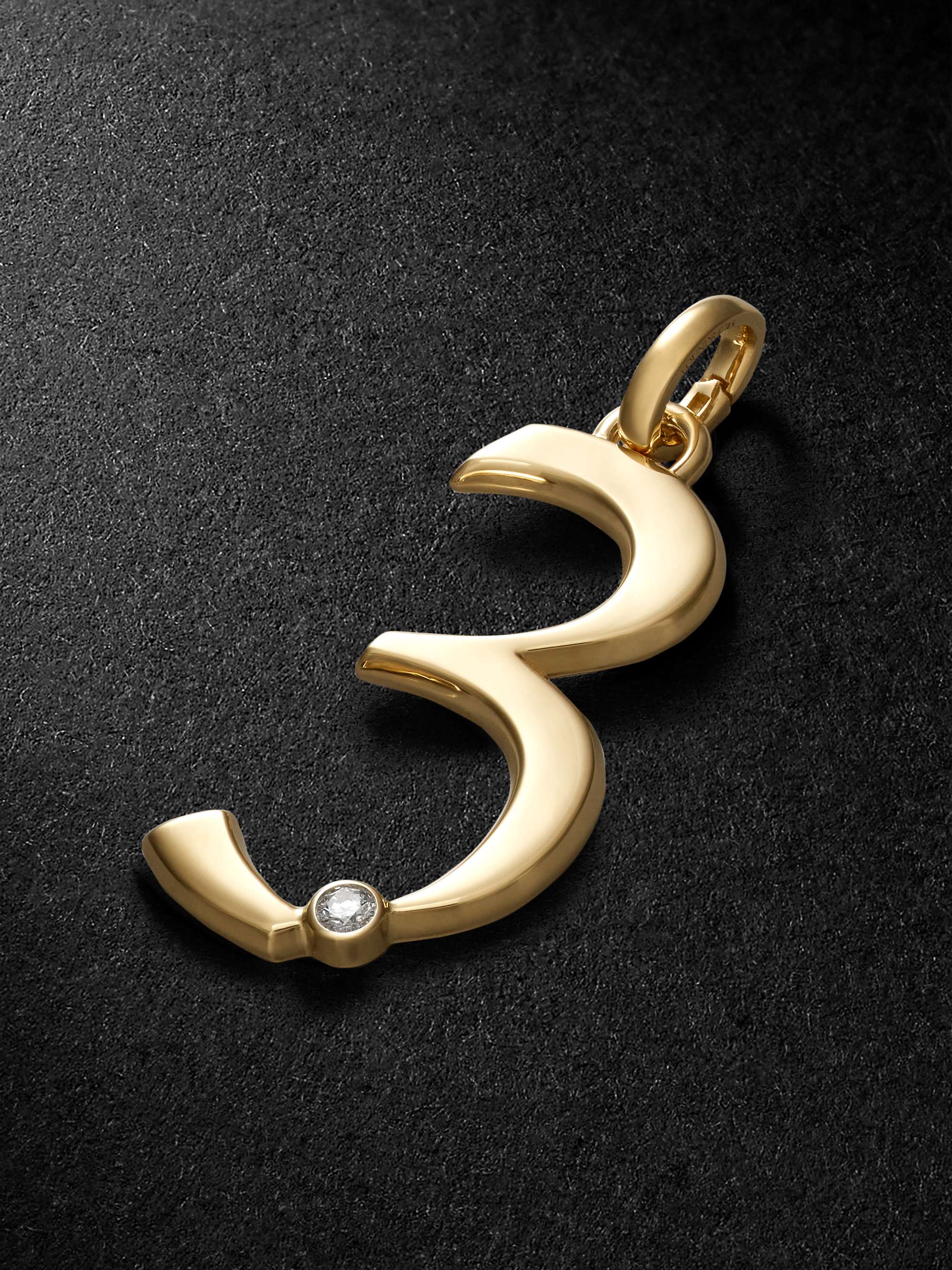 Number 3 gold pendant outlet