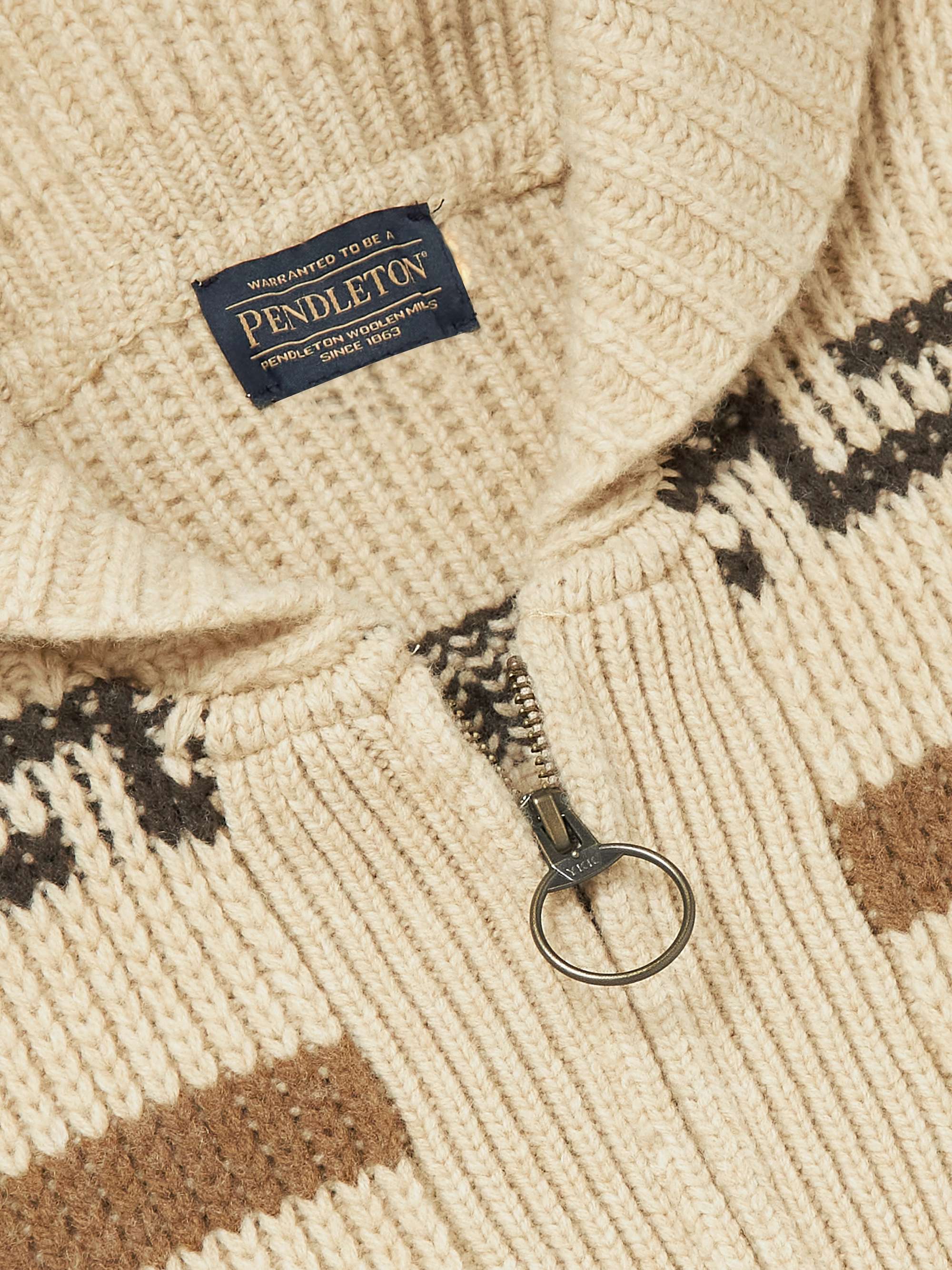 PENDLETON The Original Westerley Jacquard-Knit Wool Cardigan